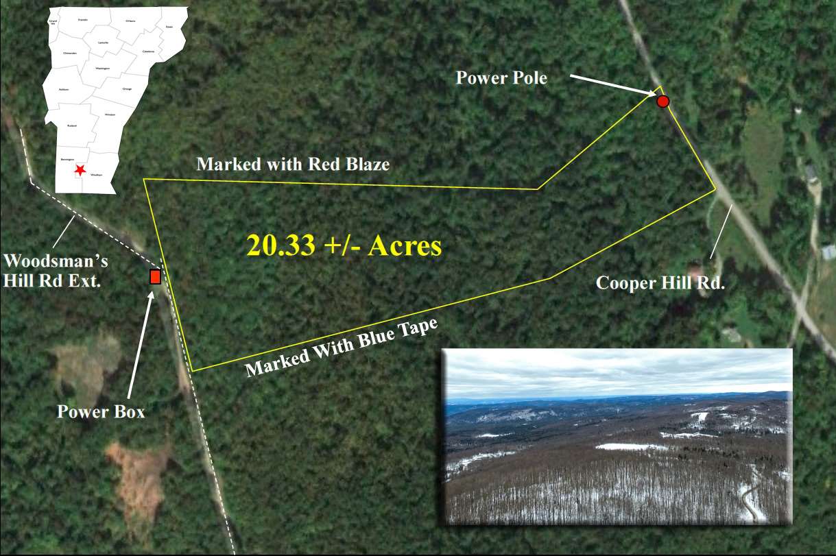 Beautiful private woodland parcel of 20.3+/-...