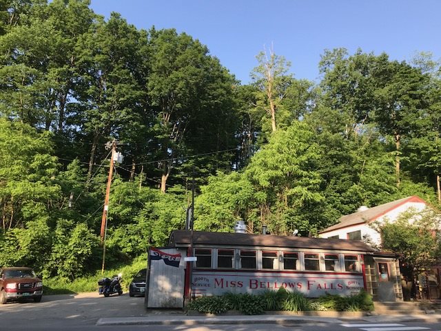 The Miss Bellows Falls Diner stands on the...
