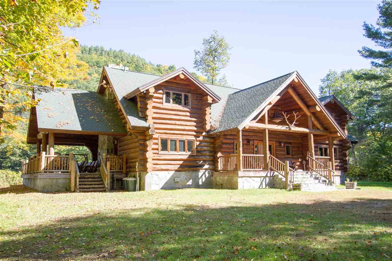 This custom built log home is a stunning example...