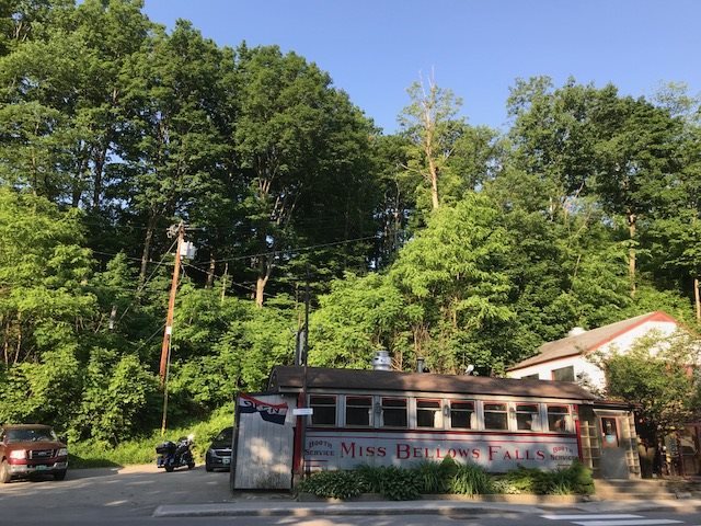 The Miss Bellows Falls Diner stands on the...