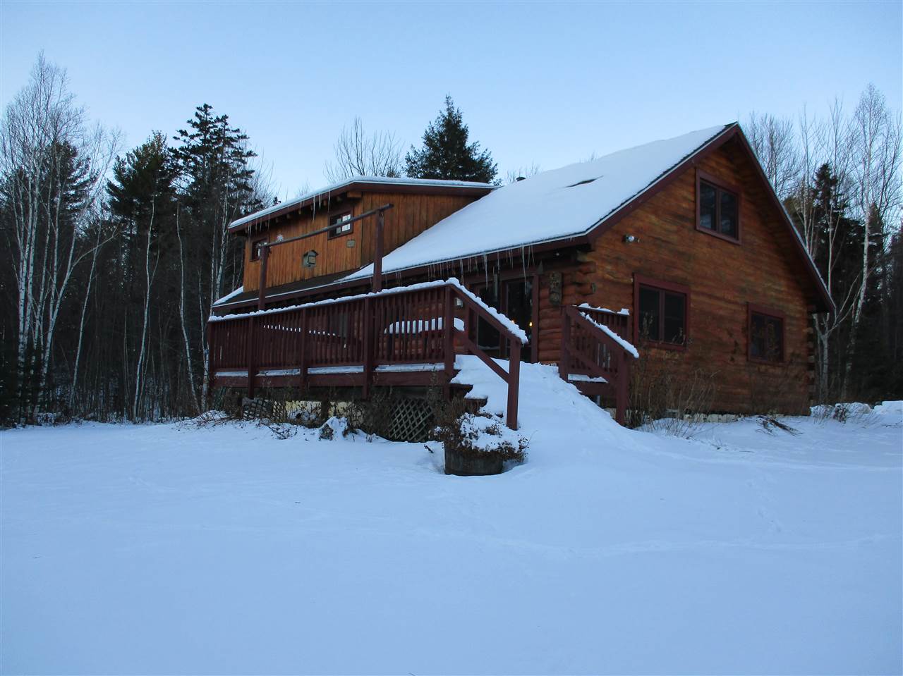 THREE BEDROOM , 2 BATH LOG HOME SET AT THE END OF...