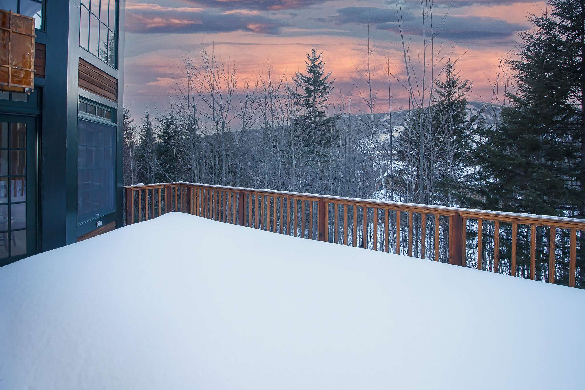 Craftsman style timber frame home with Mount Snow...
