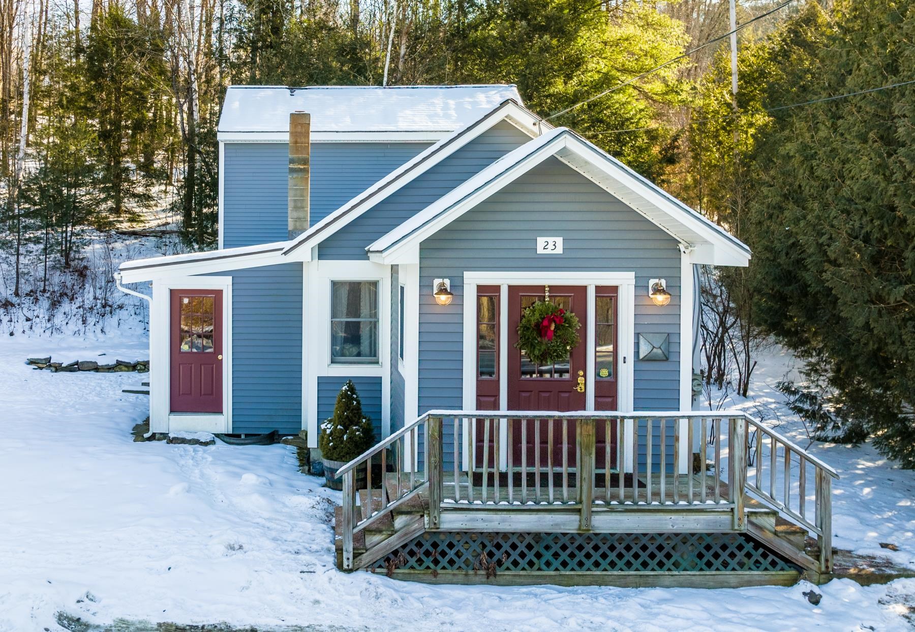 A rare opportunity to buy this updated charmer. 15 minutes from the slopes of Okemo and a short distance to I-91. If you are looking for a home that has been meticulously updated and cared for, this is the one. Currently two bedrooms and a den (that could be converted to a third) plus large great room, beautiful kitchen with modern appliances and large bathrooms. Perfect for a full-time residence or vacation home. Hardwood floors throughout plus tiled bathrooms make this a fabulous turnkey opportunity. Showings are delayed until Saturday January 29th as owners work remotely from home and cannot have the house shown during the work week.