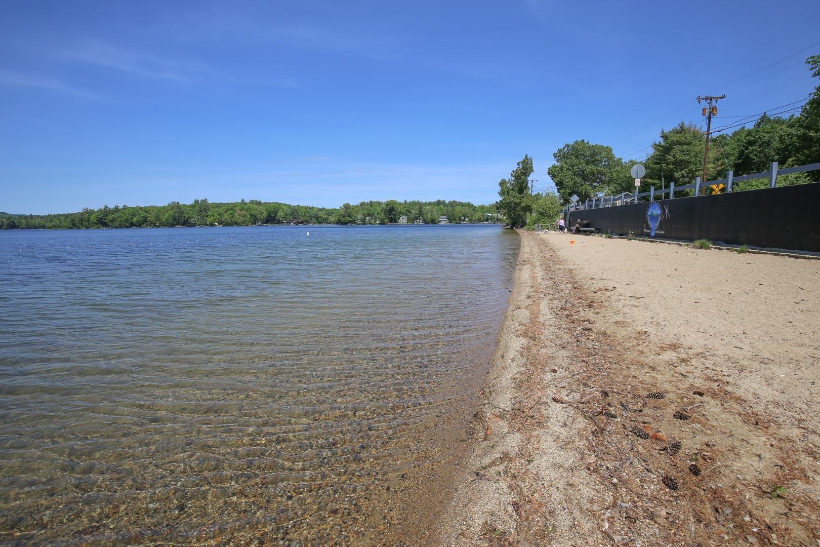 Meredith resident's only beach on Lake Waukewan