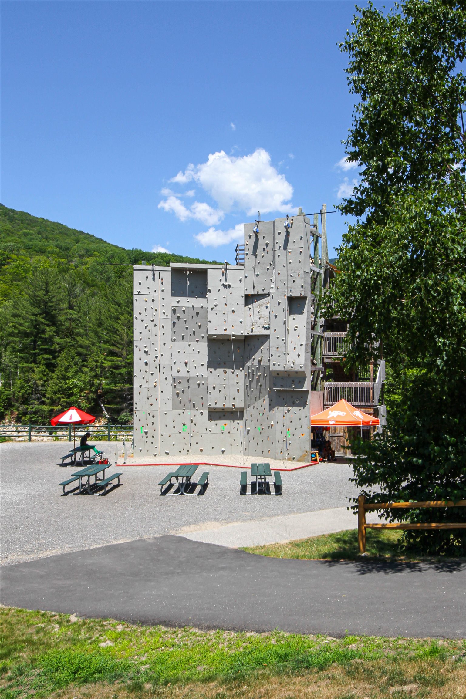 One of the many activities available at Loon Mountain.  Ski, Snowboard, Mountain Bike, Rock Wall Climbing, Zipline, Gondola Ride, Disc Golf, Yoga, Cross-Country Ski, E-Bike, Hike, Lessons and Rentals.
