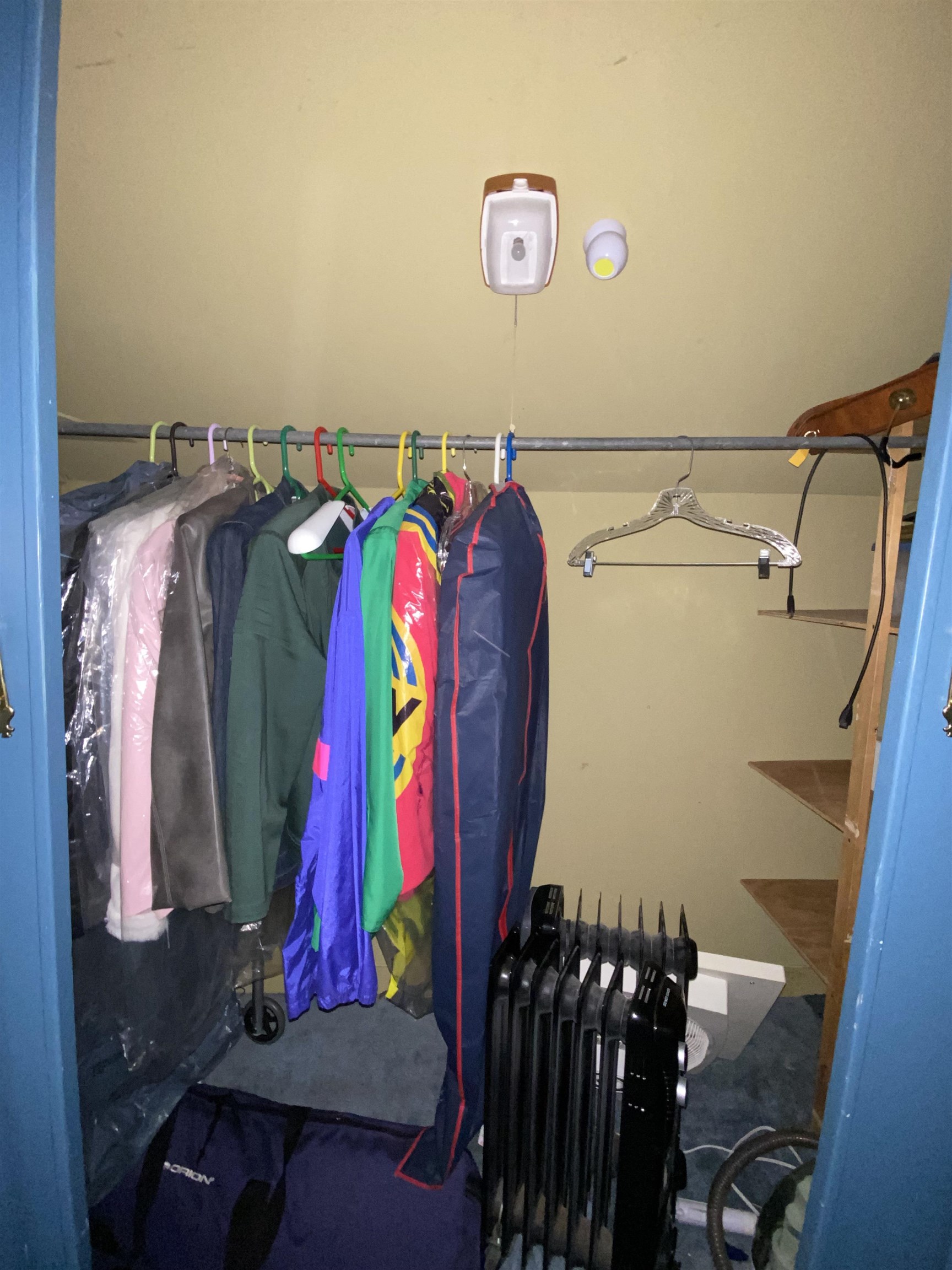 closet for the former bedroom