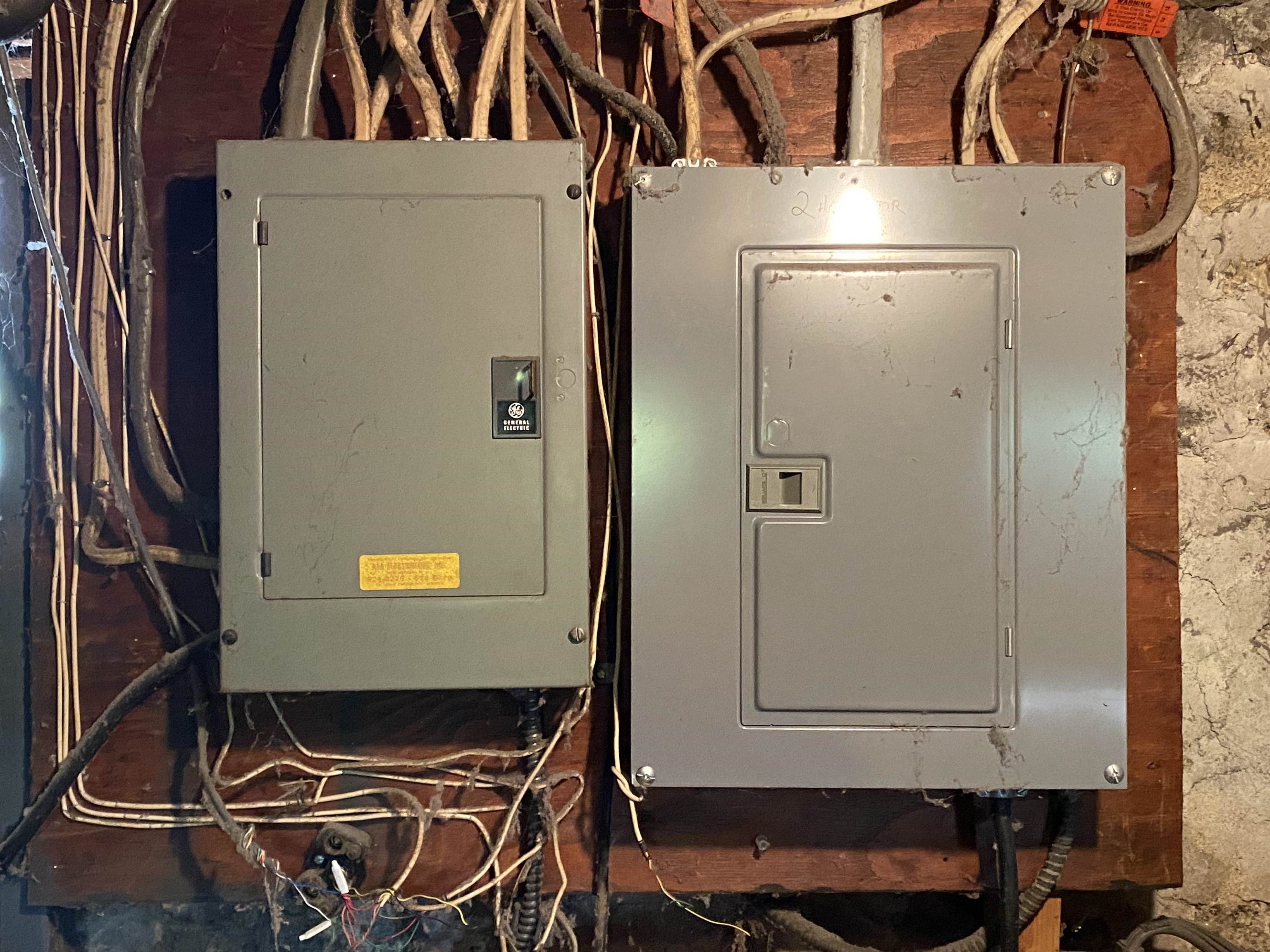 two 100 amp circuit breaker panels