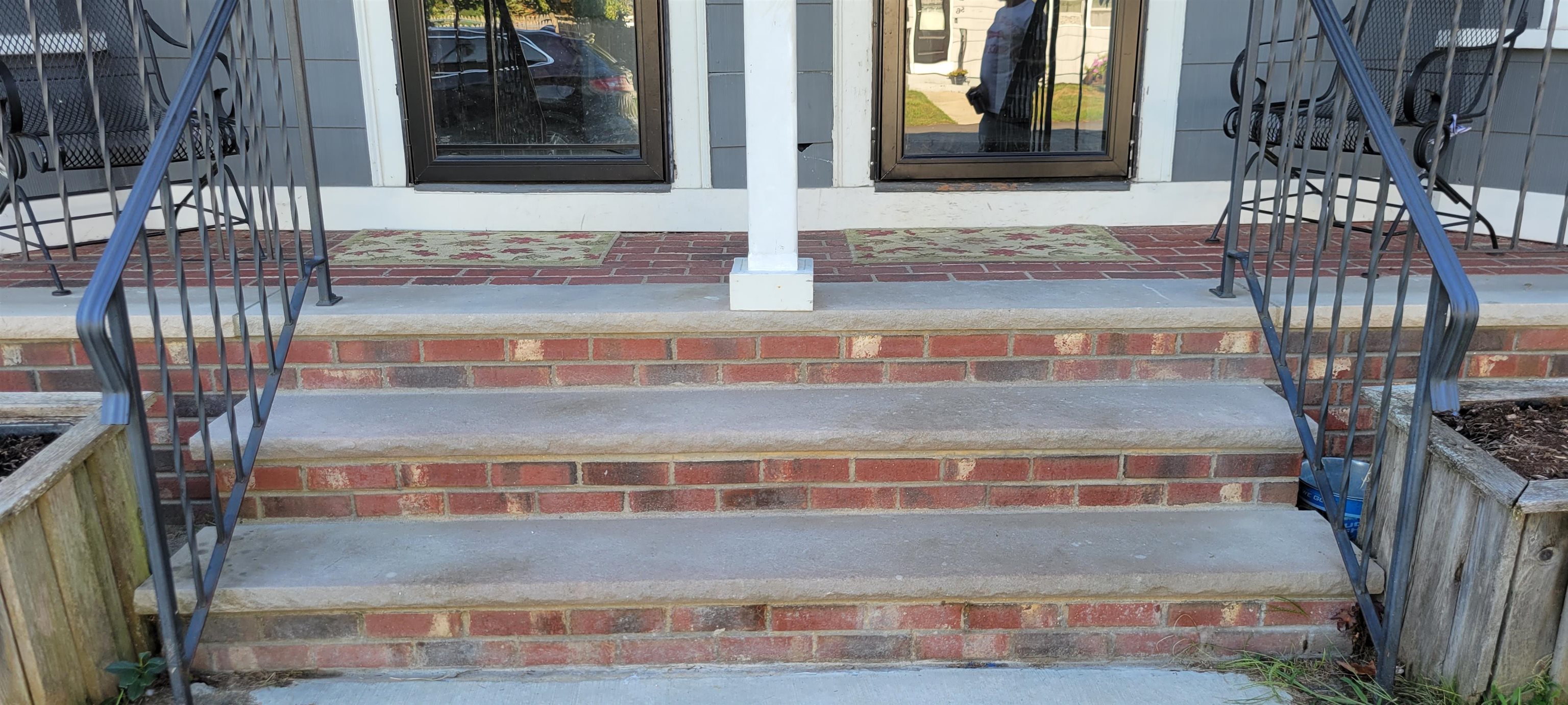 Front entry with brick work