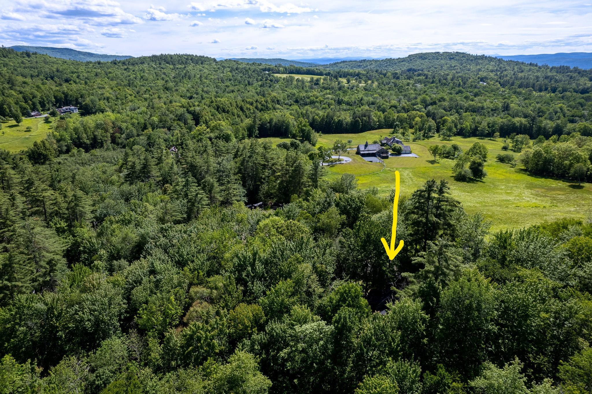 Aerial showing house location