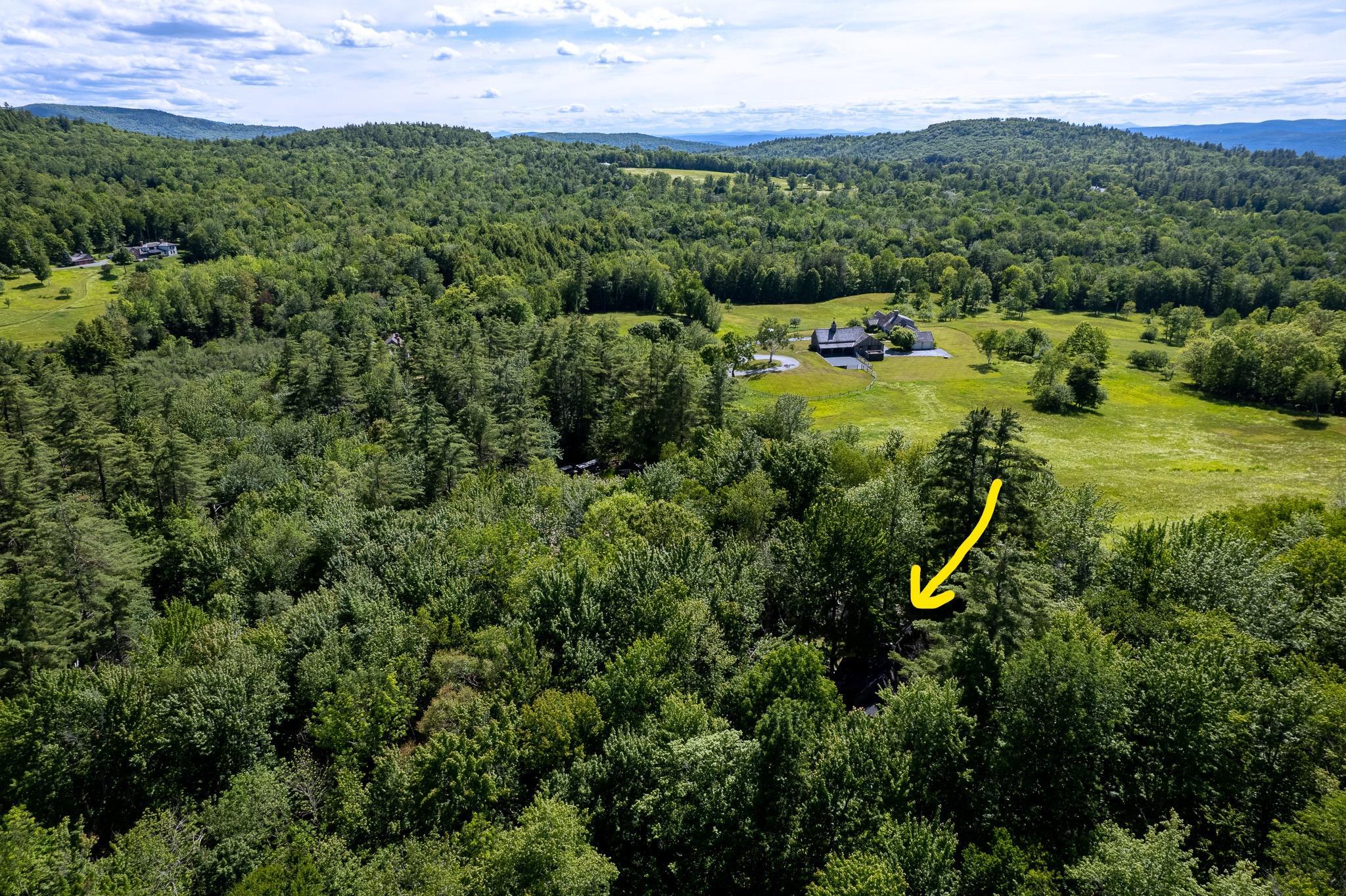 Aerial showing house location