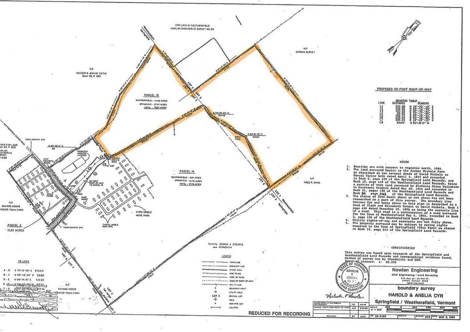 VILLAGE OF WEATHERSFIELD IN TOWN OF SPRINGFIELD VT LAND  for sale $$225,000 | 124.4 Acres  | Price Per Acre $0  | Total Lots 2