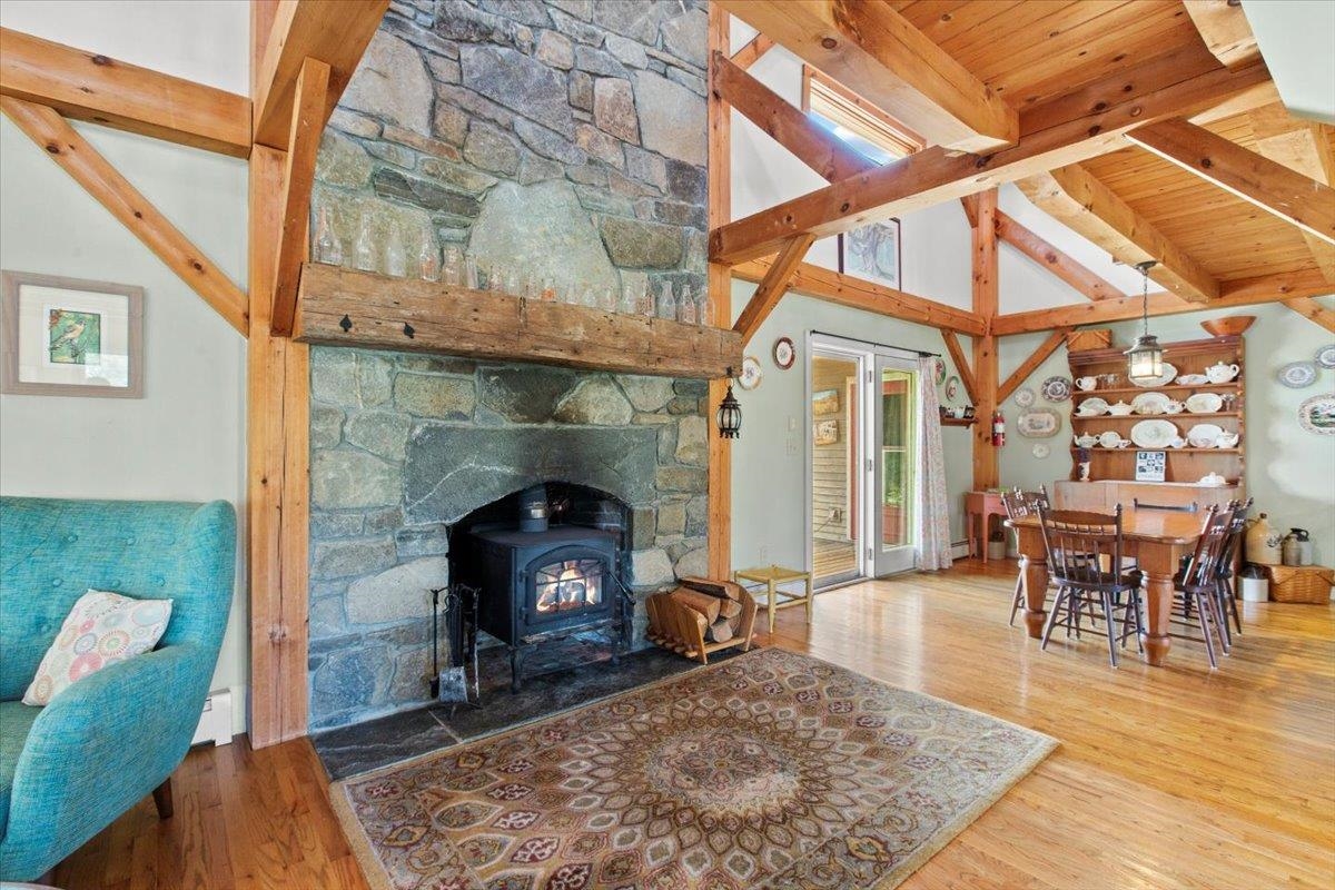 Fireplace with Wood Stove