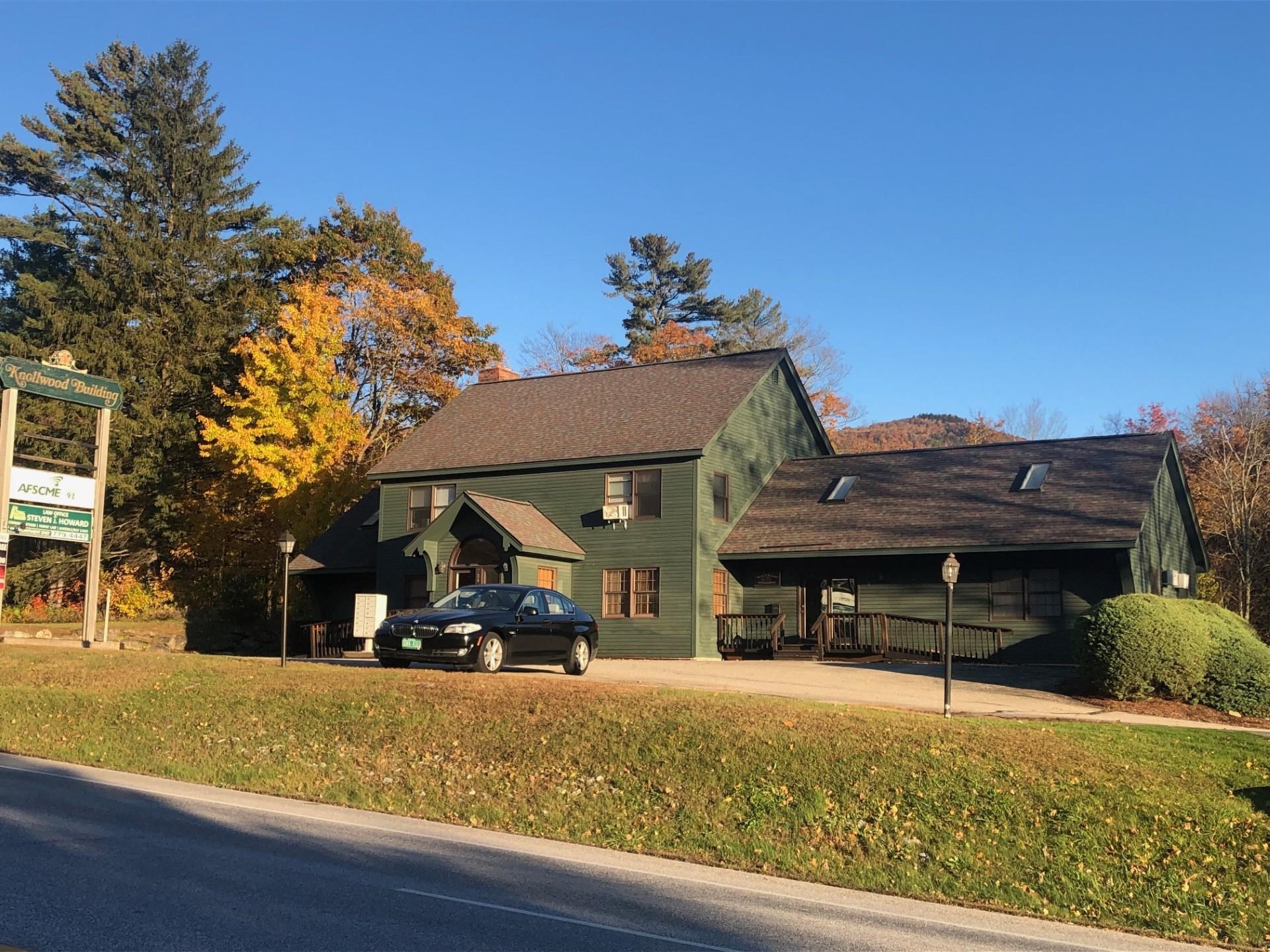 Exterior front from NW in Autumn