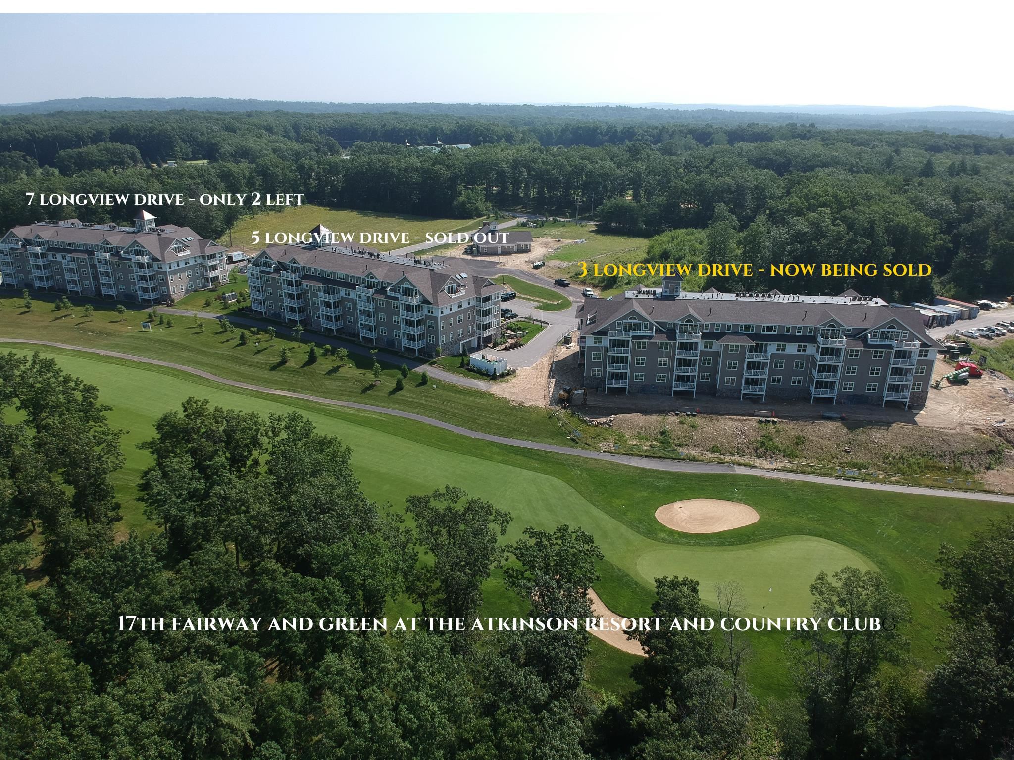 AERIAL VIEW OF BUILDING 4,5 AND 6 OVERLOOKING THE 17TH HOLE