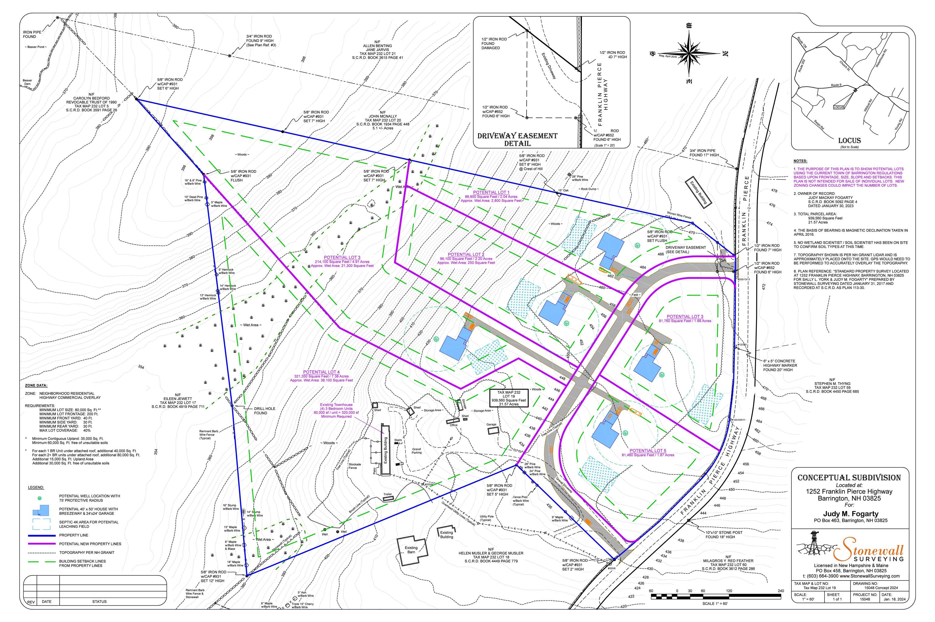 Subdivision conceptual plan for upper field