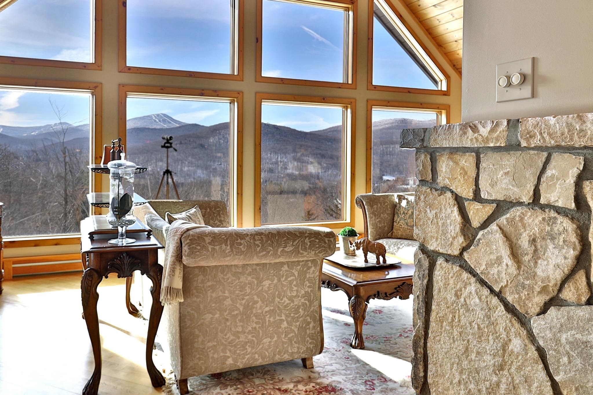 Stunning views of Killington and Pico from the Great Room.