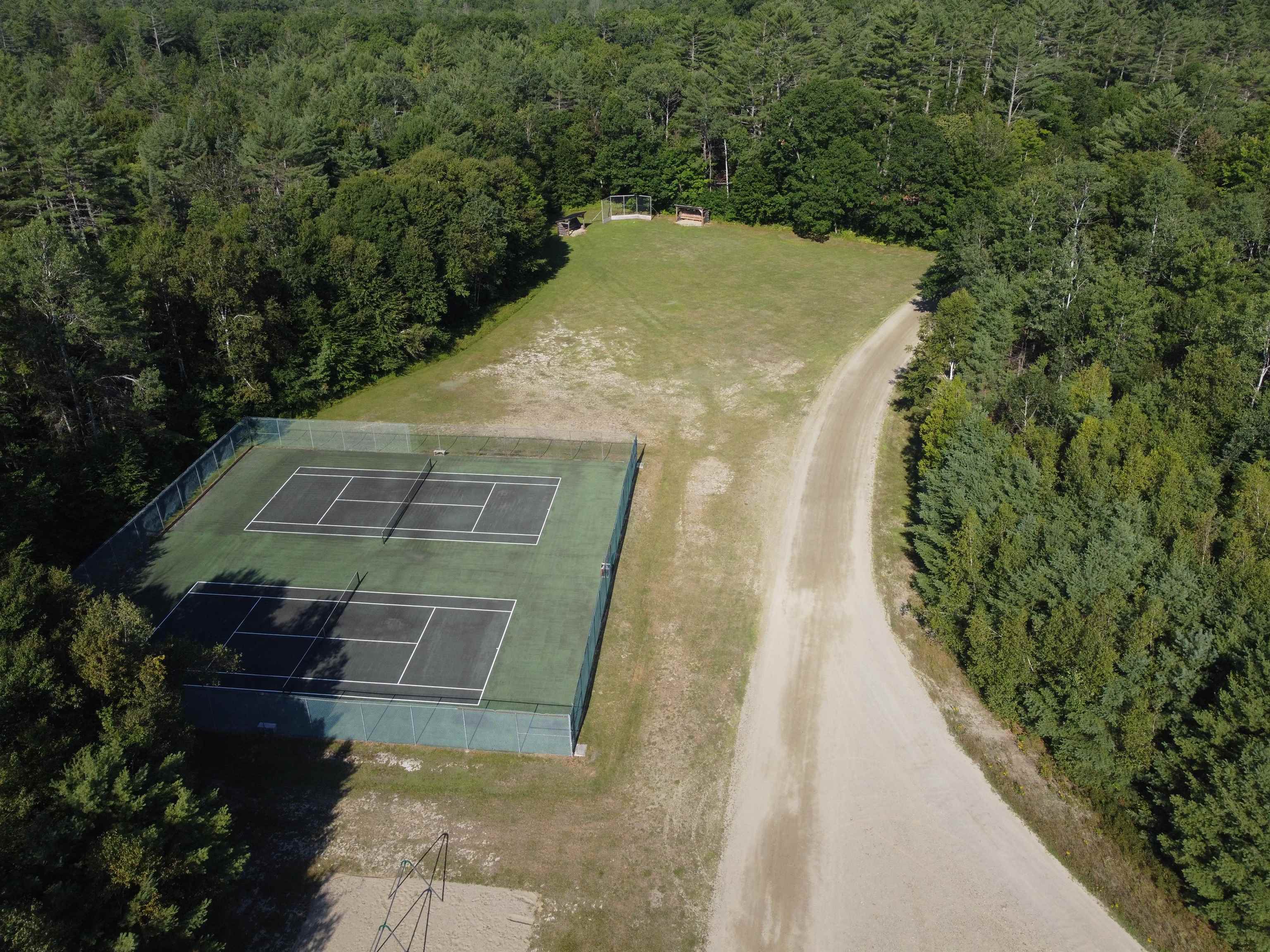 community tennis court & ball field