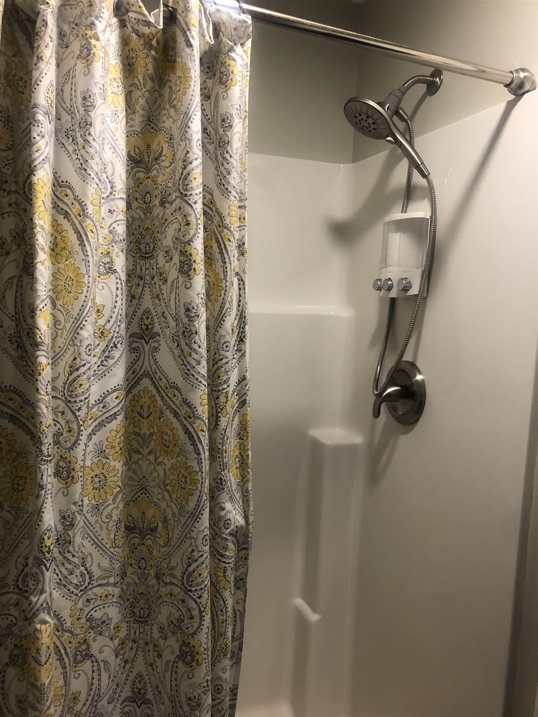 Over sized shower with seat