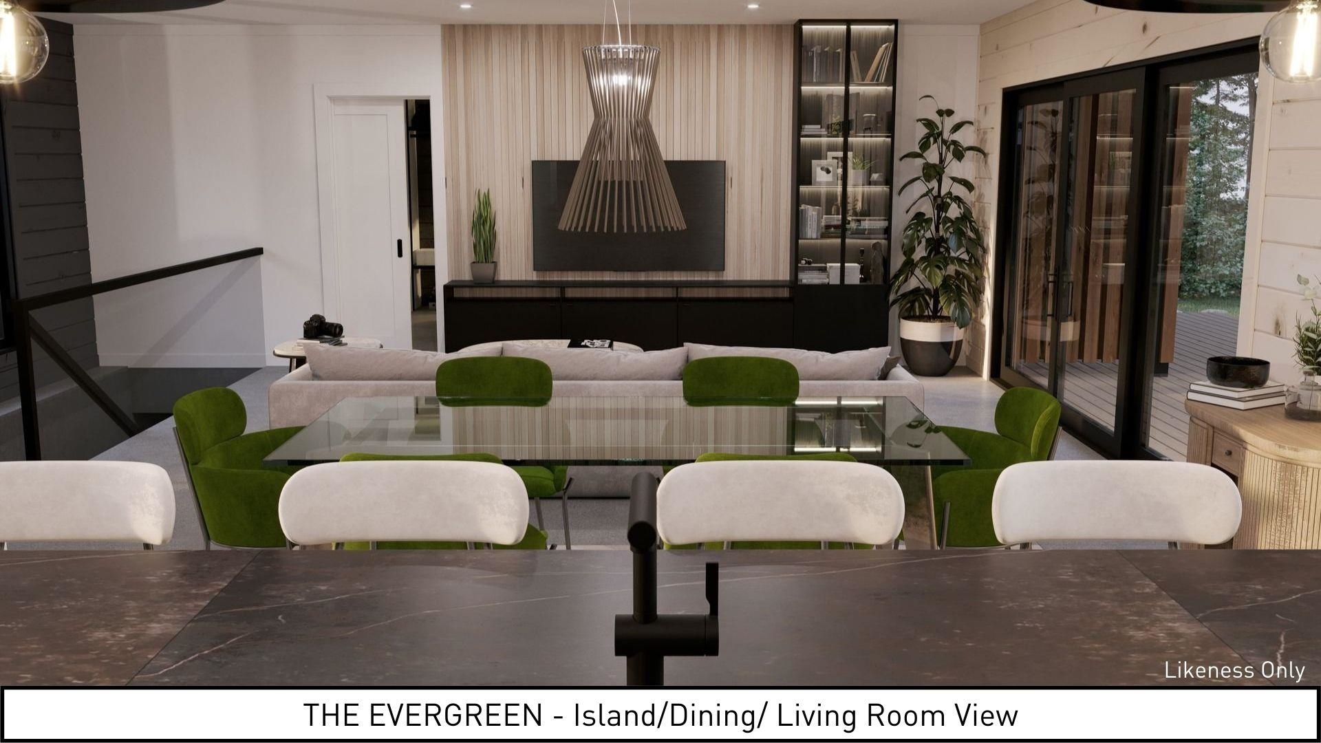 Evergreen Island/Dining/ Living Room View