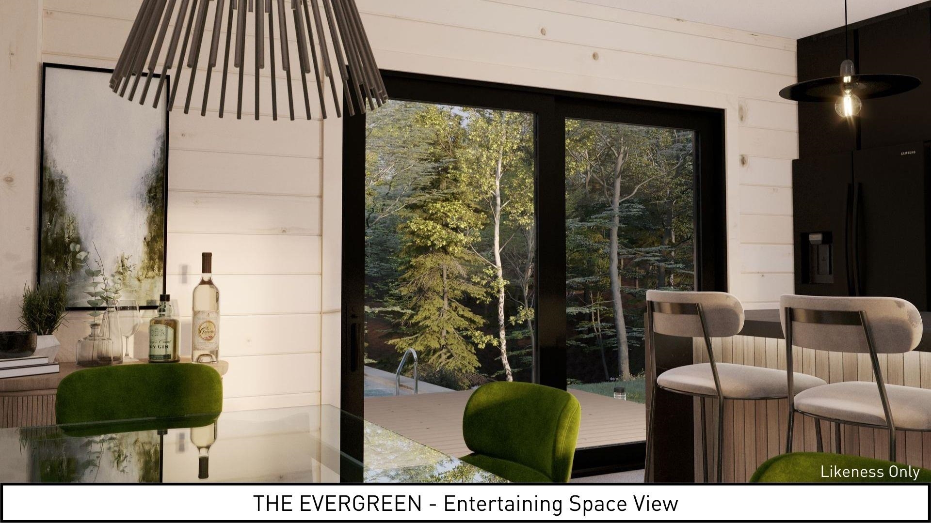 Evergreen Entertaining Space View