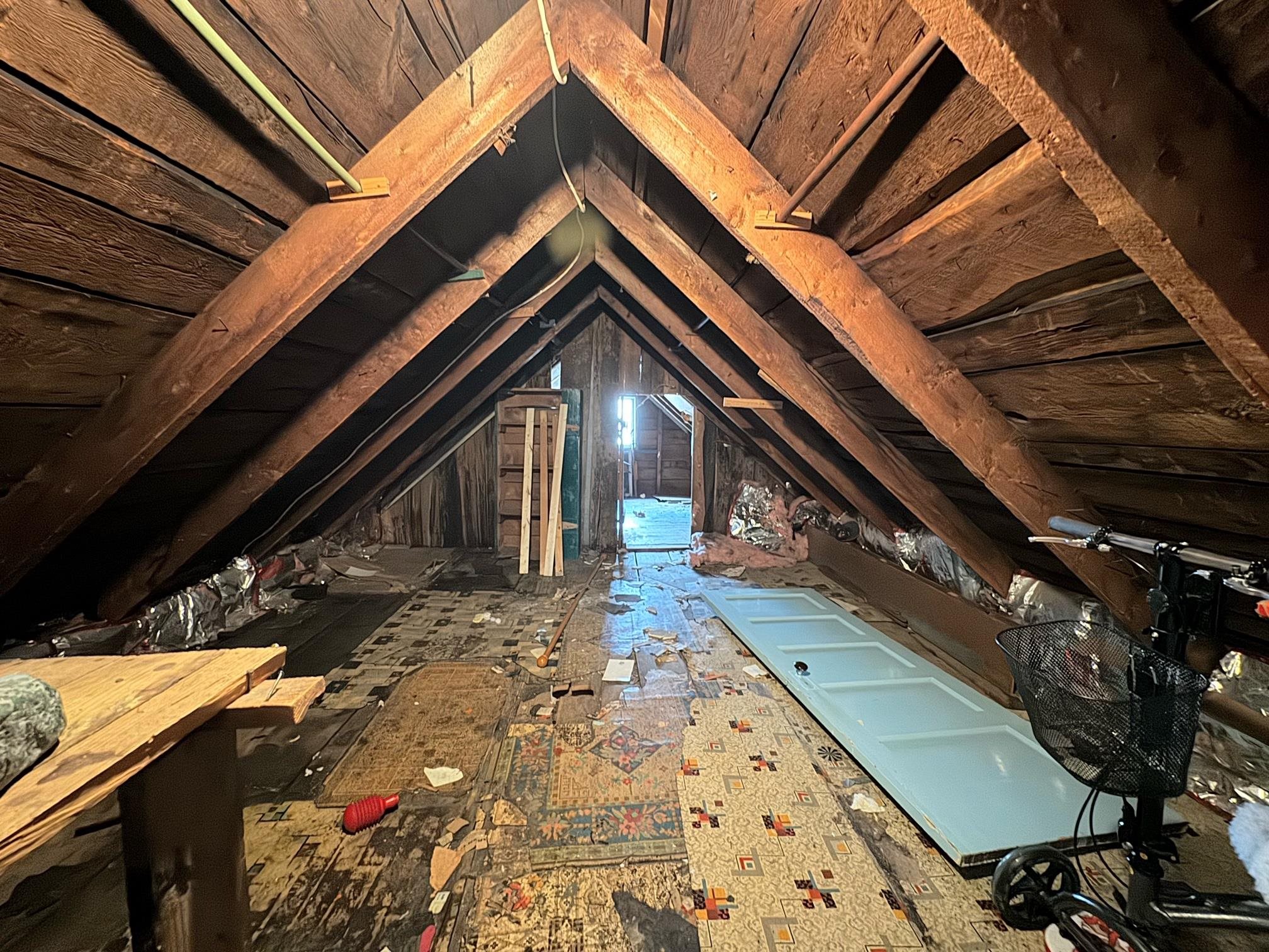 Attic accress off Bedroom #3. Could expand 1/4 bathroom