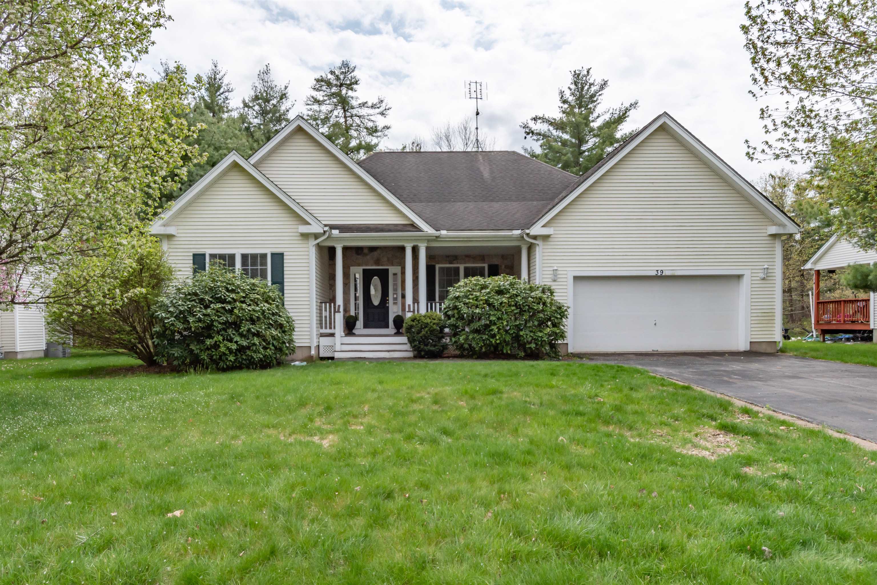 OPEN HOUSE SATURDAY 11:00 - 1:00 Looking for the perfect home, this may be the one! Come take a look at this South Nashua Ranch, You will be happy you did which is located in the sought-after Maplewood Neighborhood. From the moment you walk onto the covered mahogany front porch and into the foyer, you will appreciate the attention to detail and airiness the home provides. The spacious dining room is off the foyer with custom columns anddecorative moldings. You’ll enjoy The gleaming hardwood floors throughout the living areas are special. large windows provide lots of light to spending time in the sundrenched livingand dining rooms, perfect for families or entertaining with a convenient gas fireplace. The main floor has a The remaining upstairs consists of a primary bedroom with a walk-in closet and aerated tub.  The other 2 bedrooms and 1 bath are separated by a pocket door for privacy. The lower level features a huge game/family room and office with a built-in desk. Youstill have 1,000 sq. ft. of unfinished basement and workshop with endless possibilities. The home has a large deck overlooking a private backyard with access to the local walking/biking trail system.