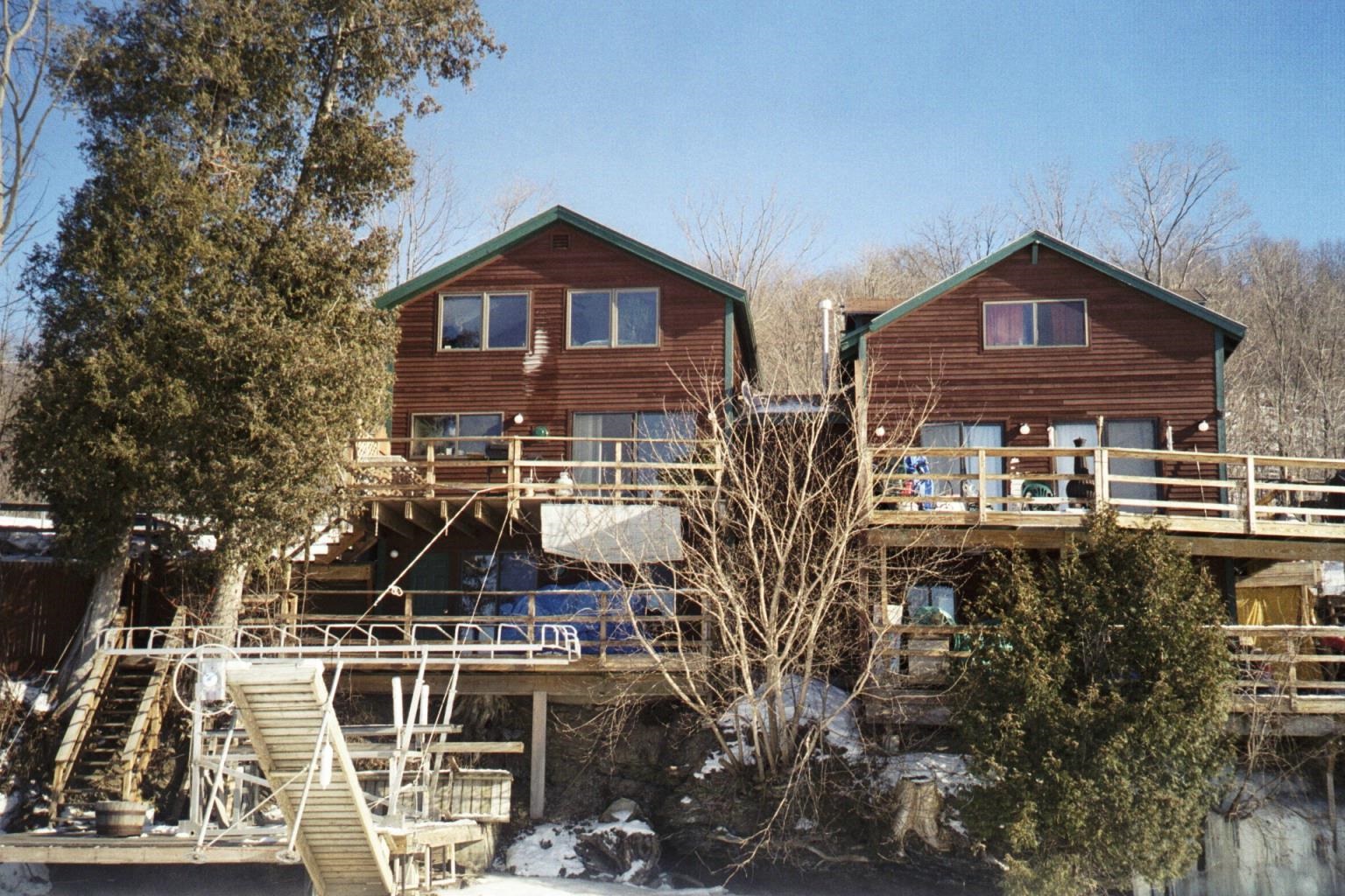 Two Houses with Double Decks - From the Lake