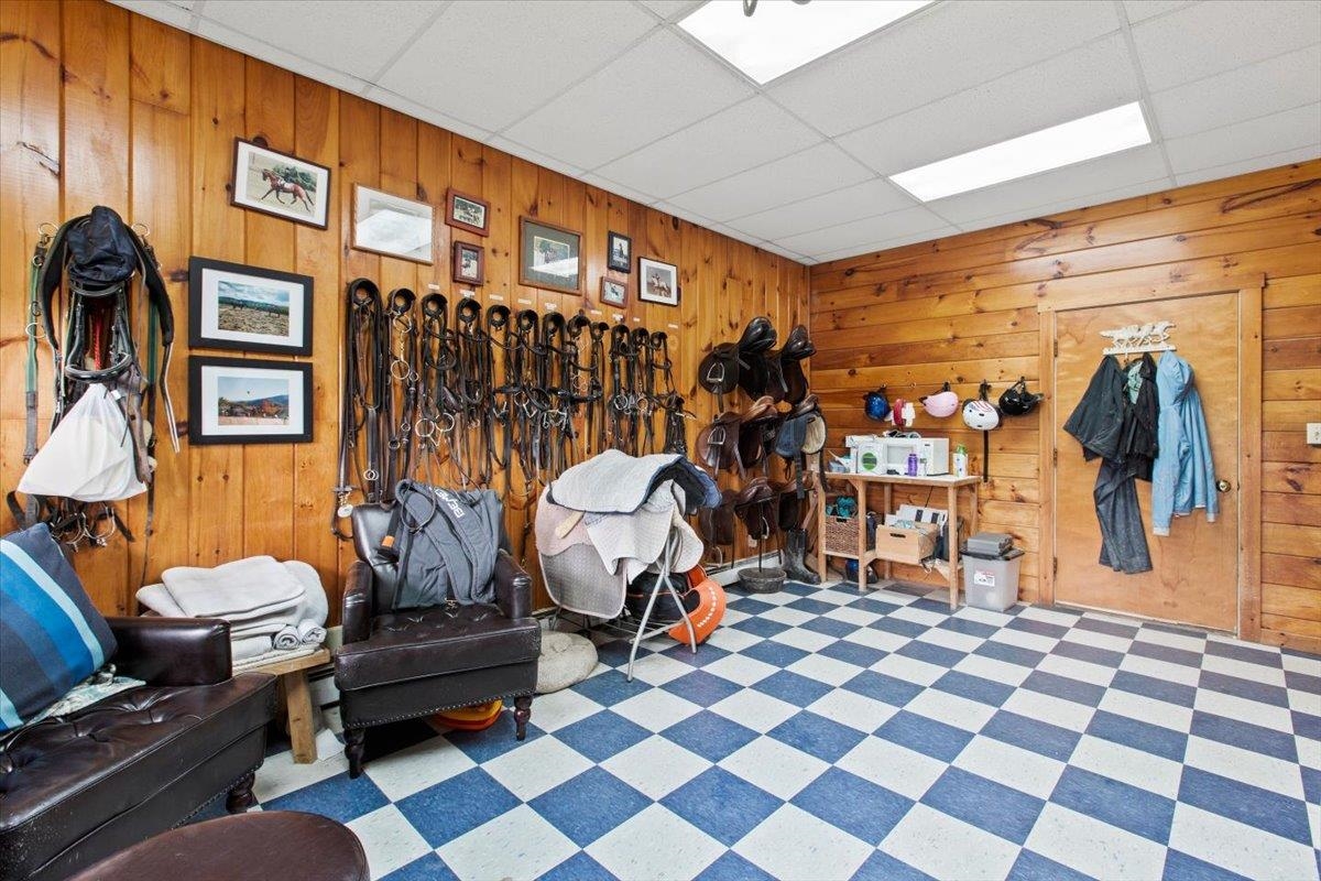Tack room 1 of 2, heated with laundry
