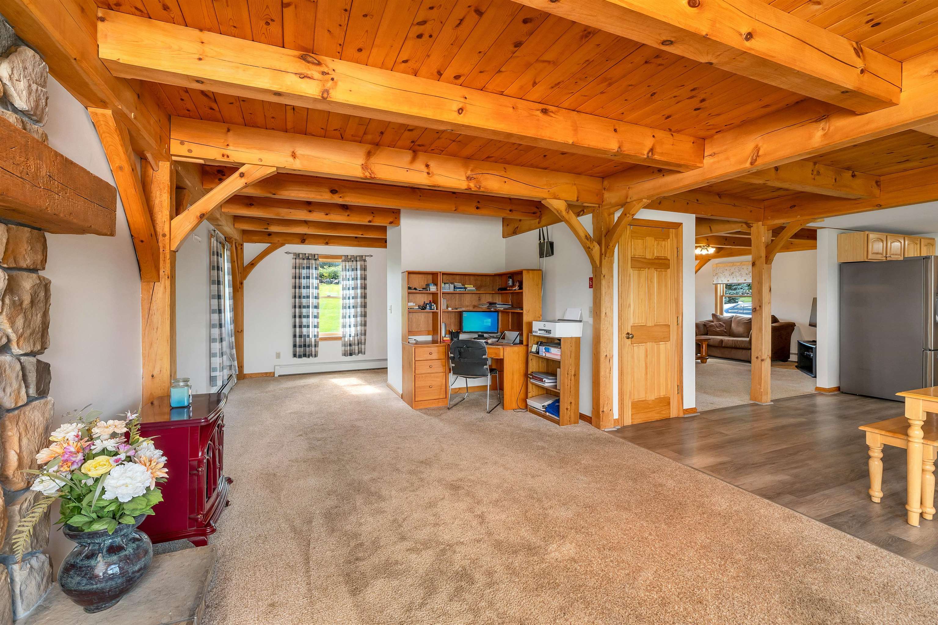 Family room off dining area