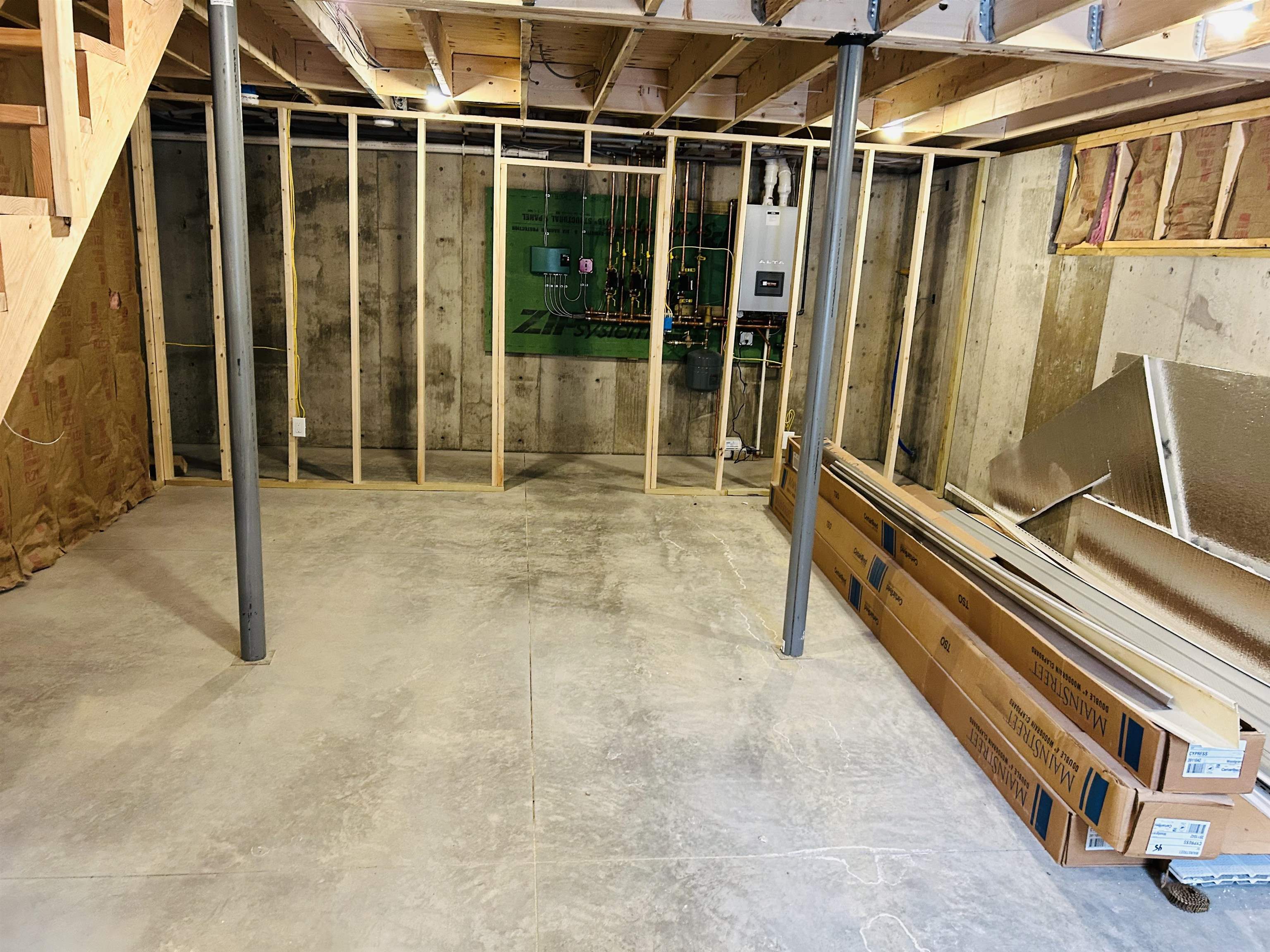Full basement ample storage