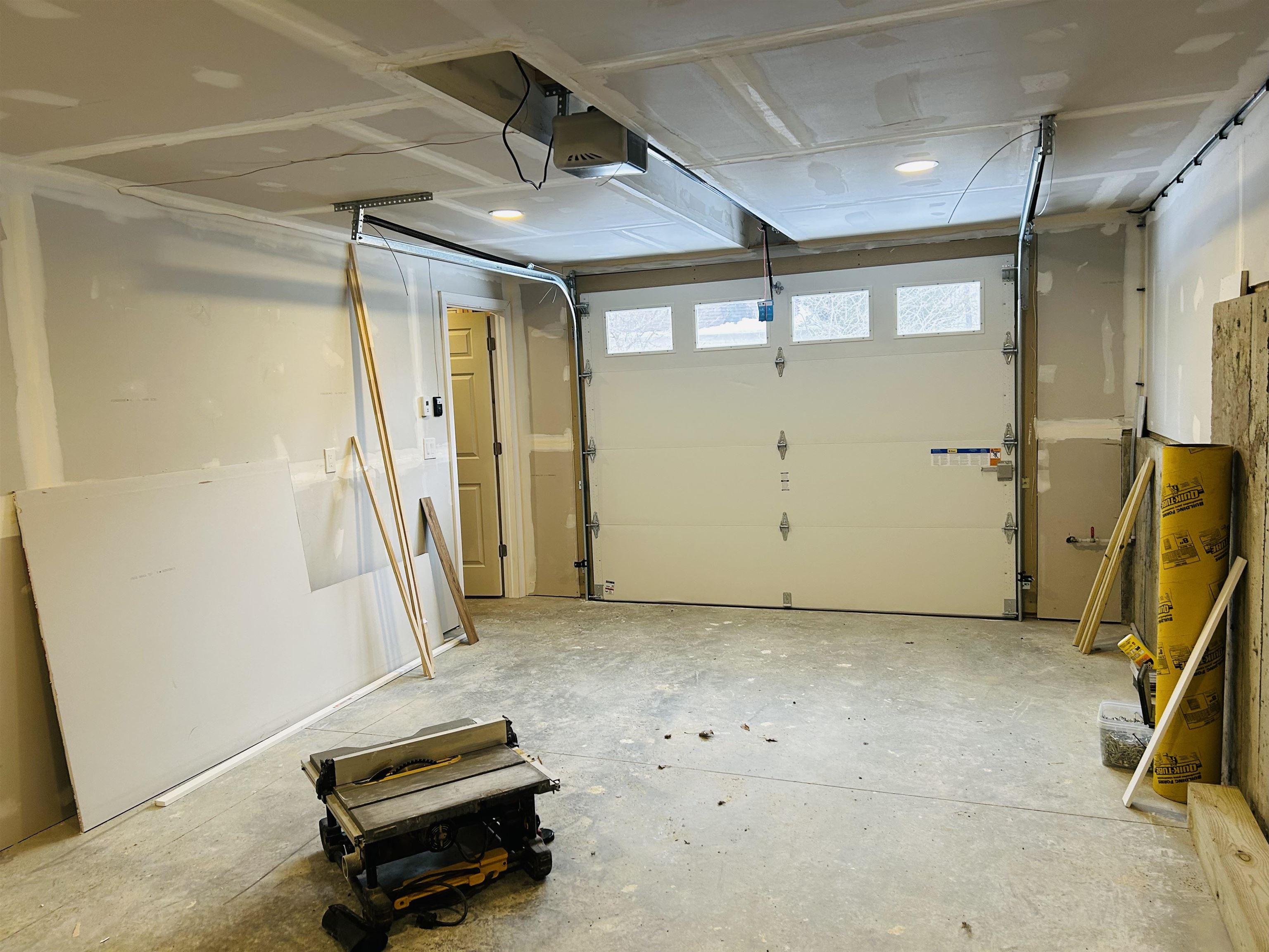 Garage door, auto lights