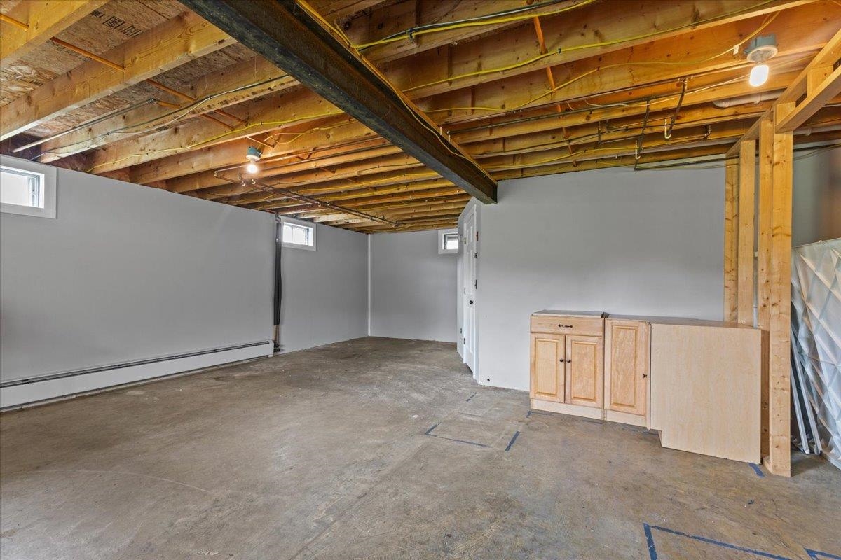 Partially finished basement
