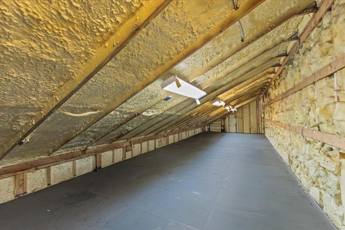 Storage space above the office
