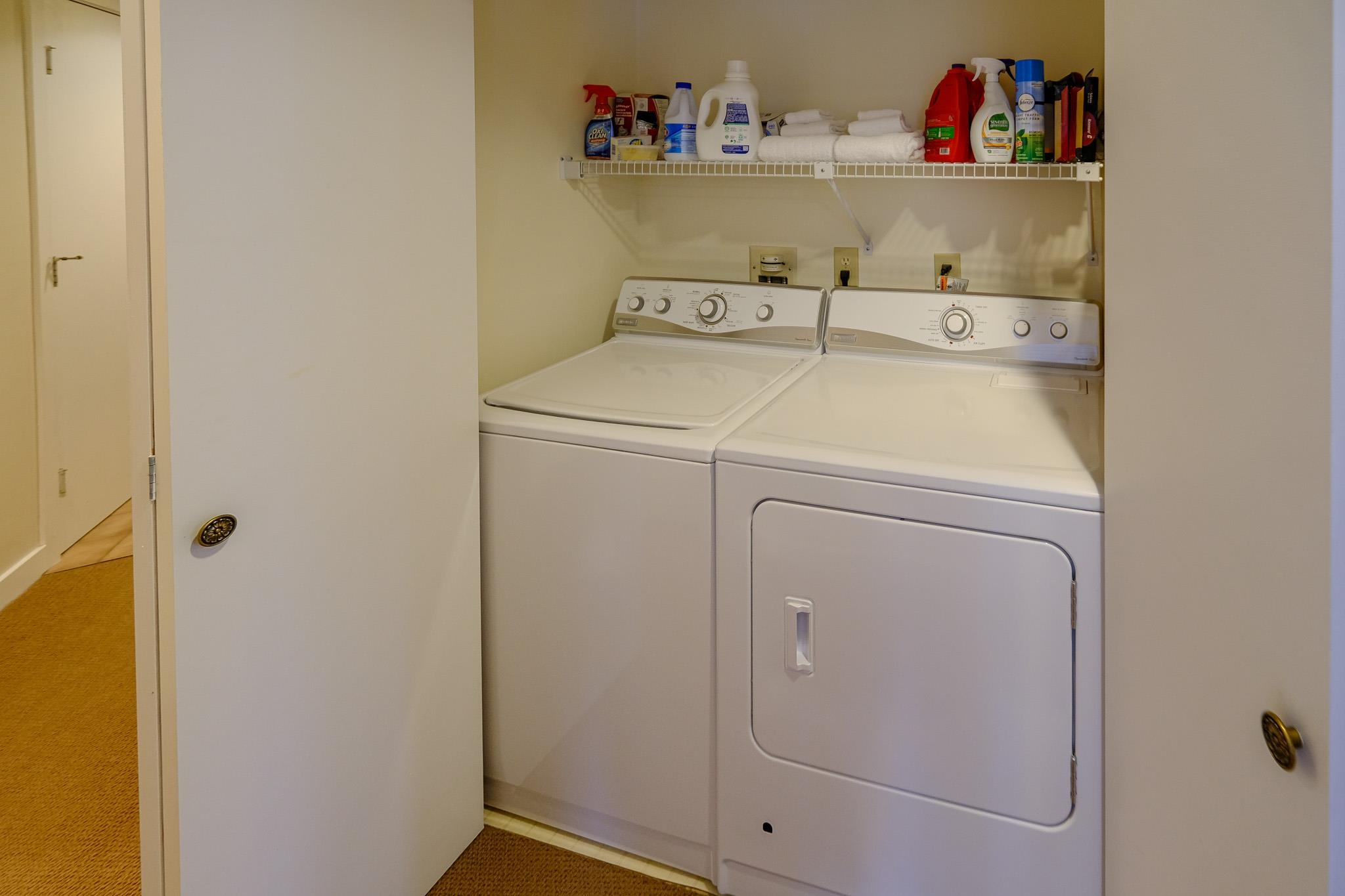 In unit washer and dryer