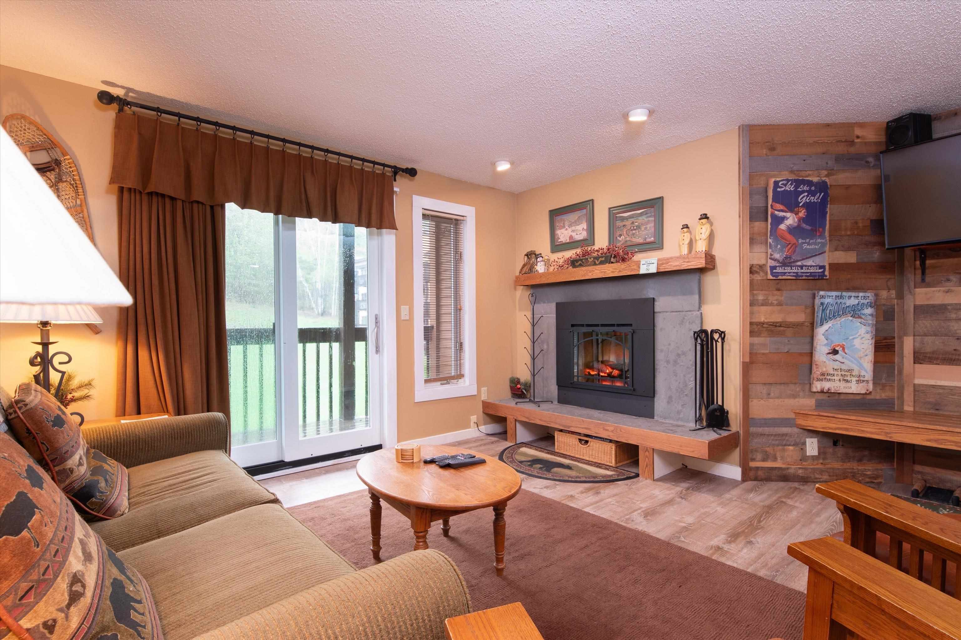 Living Room with Slider to the Deck Overlooking the Slopes 23149646