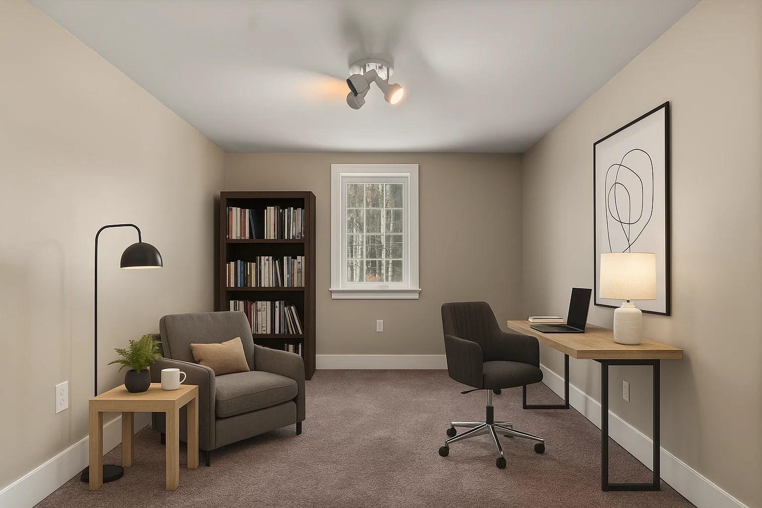 virtually staged office
