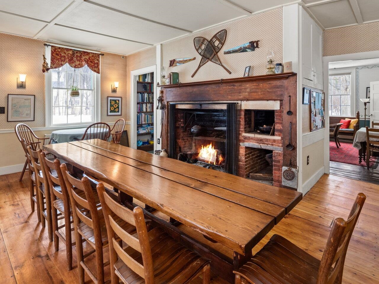 Beehive oven in dining area