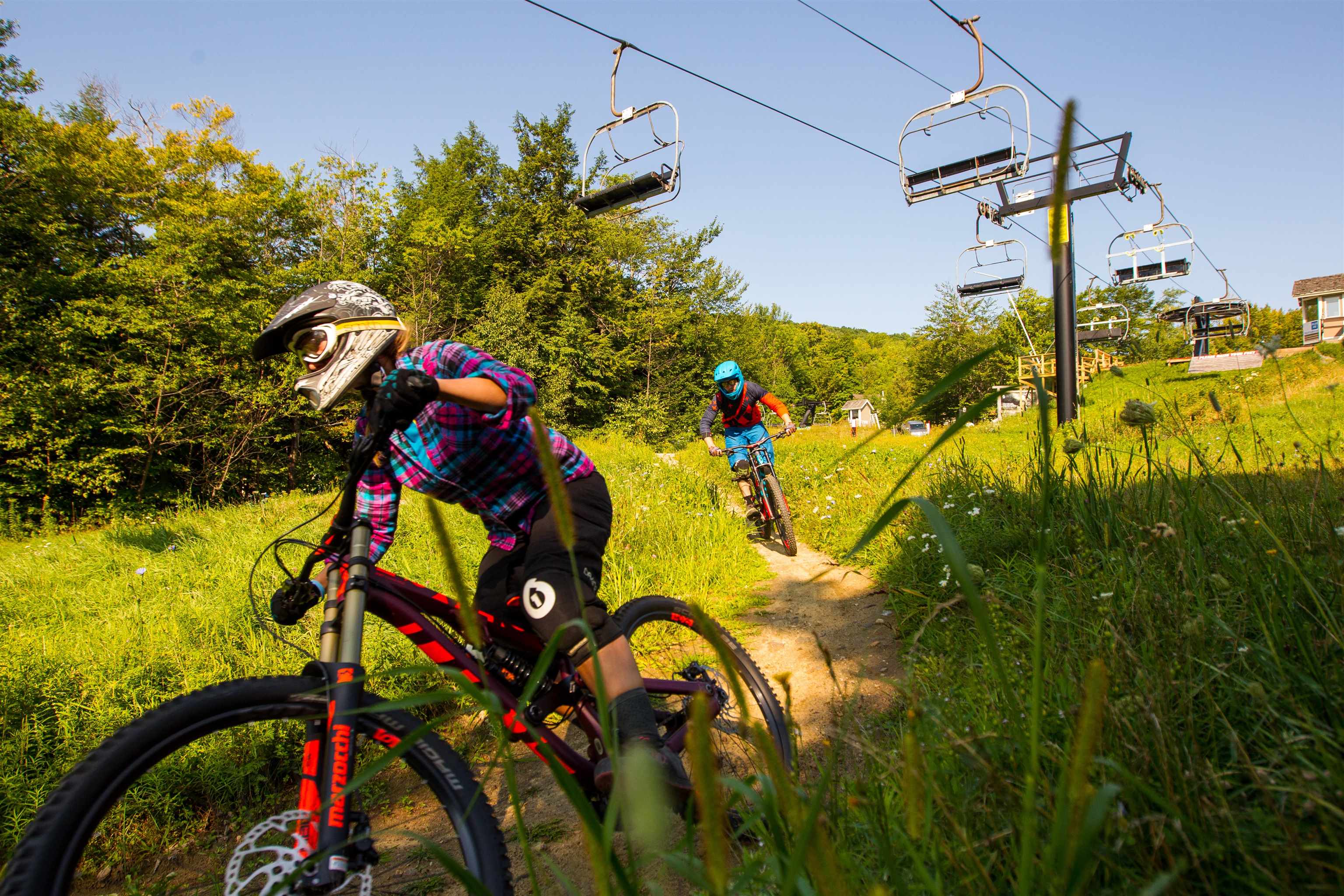 Summer mountain biking
