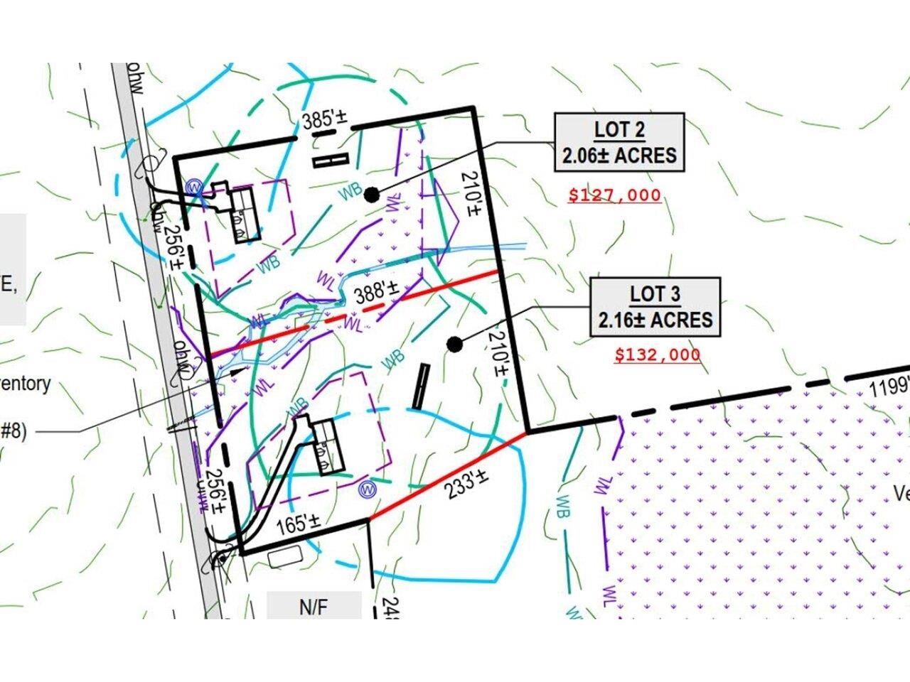 Map - 2 lots for sale & prices
