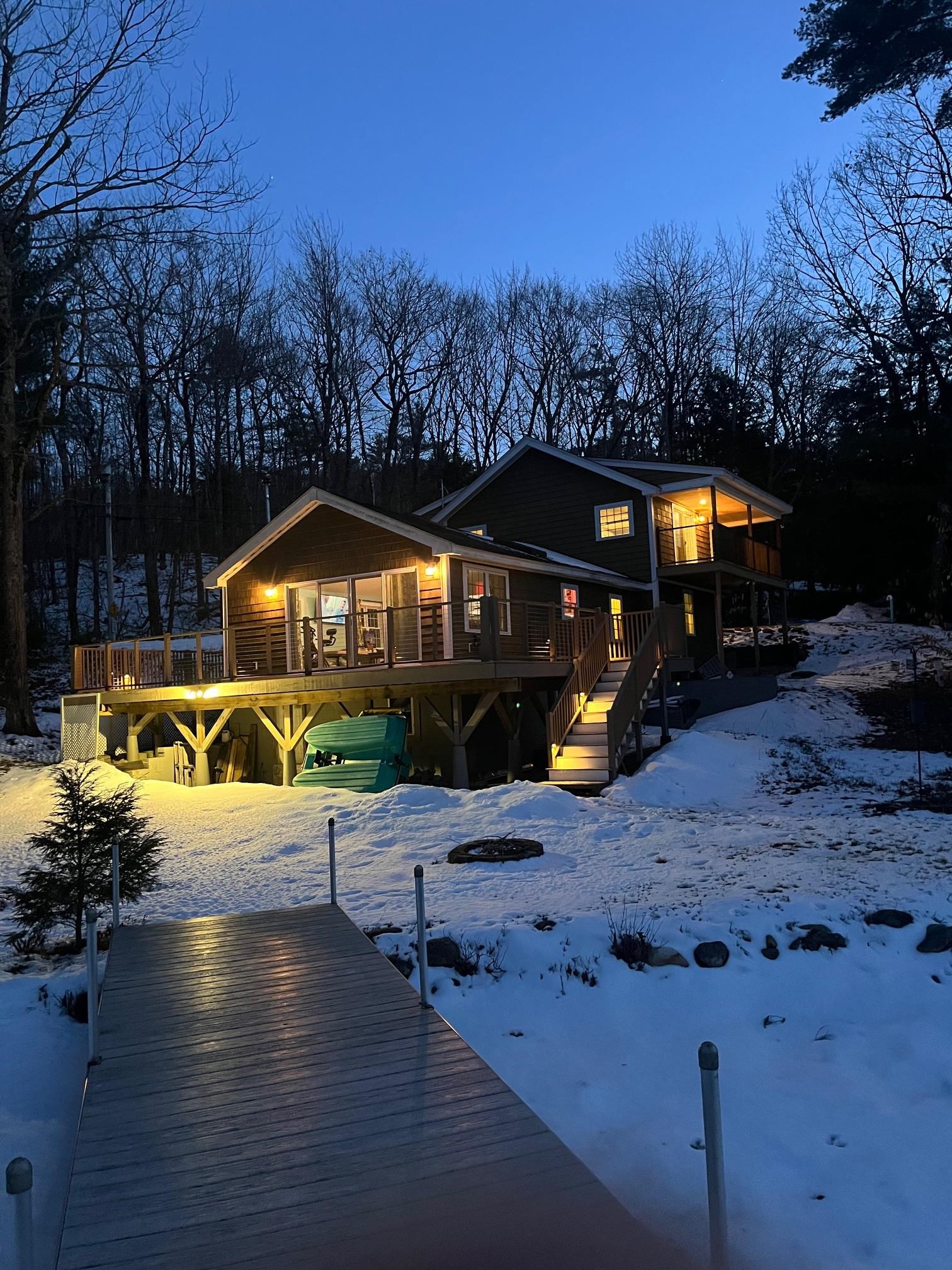 Evening view with lighting