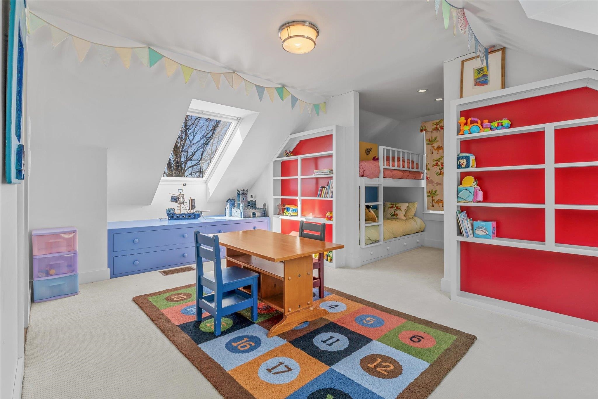 Third level bedroom with attached playroom