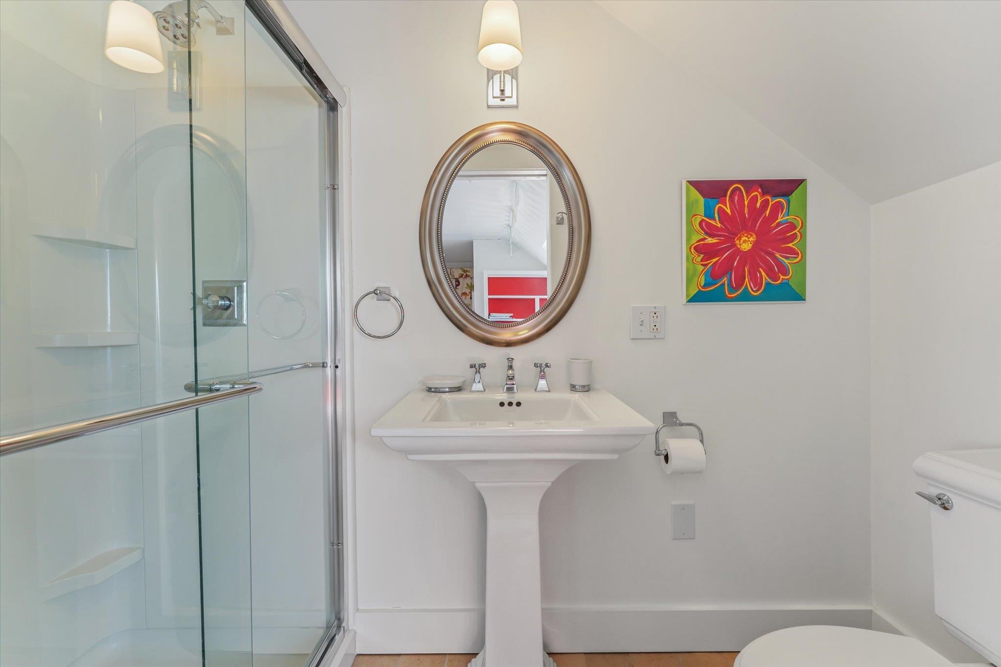 Bathroom off third floor playroom/bedroom