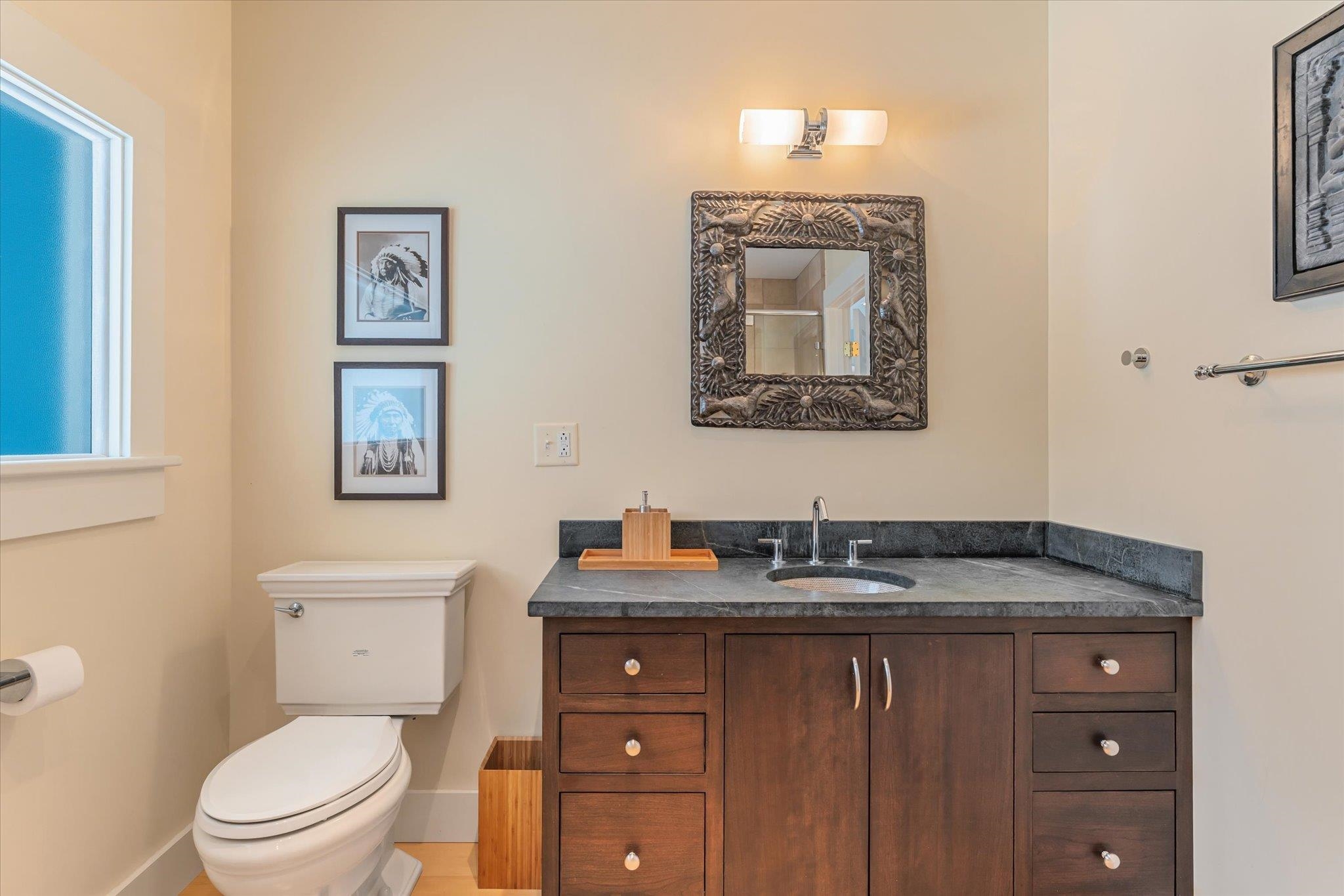 Bathroom above garage