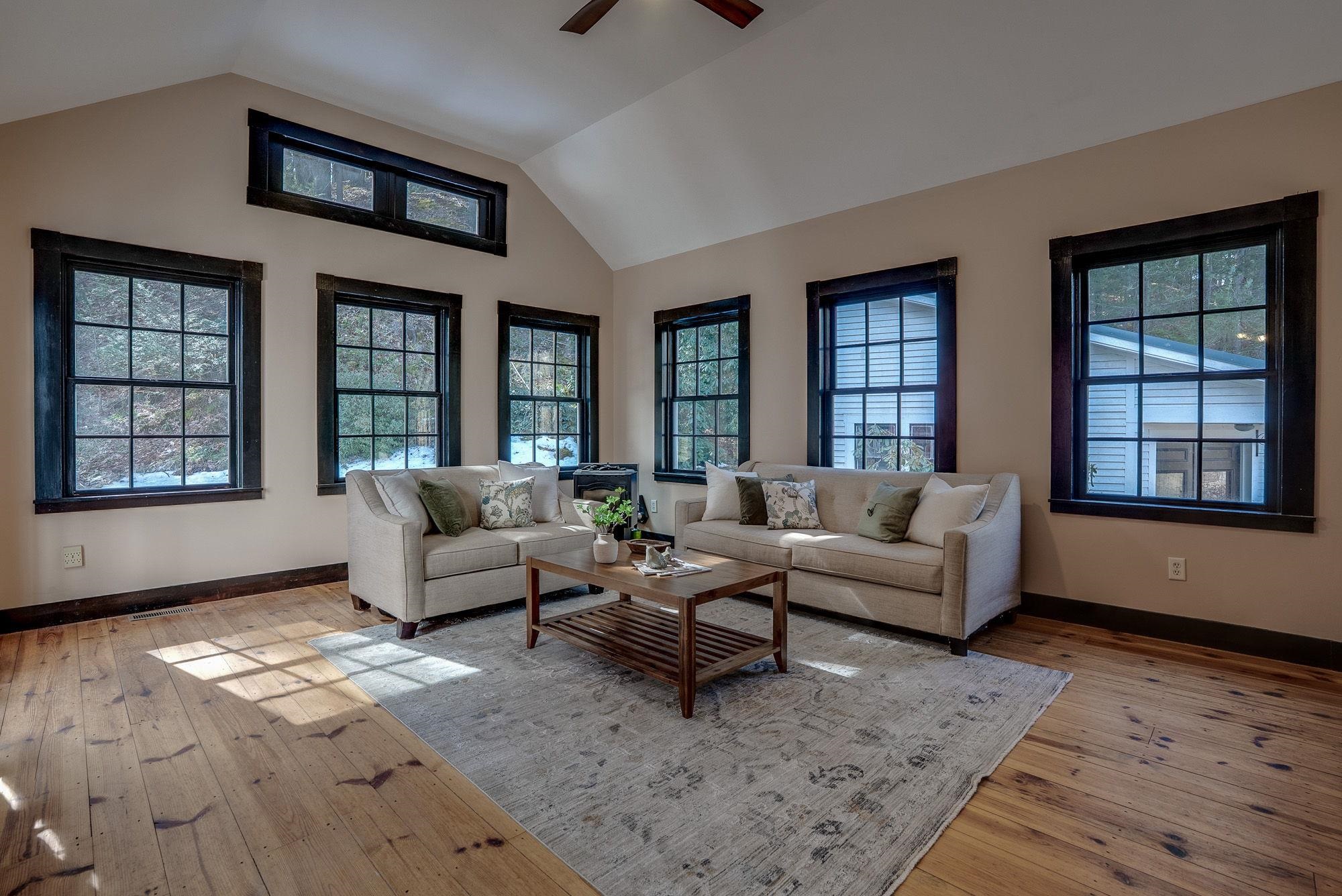 Living Room with Windows on 3 Sides