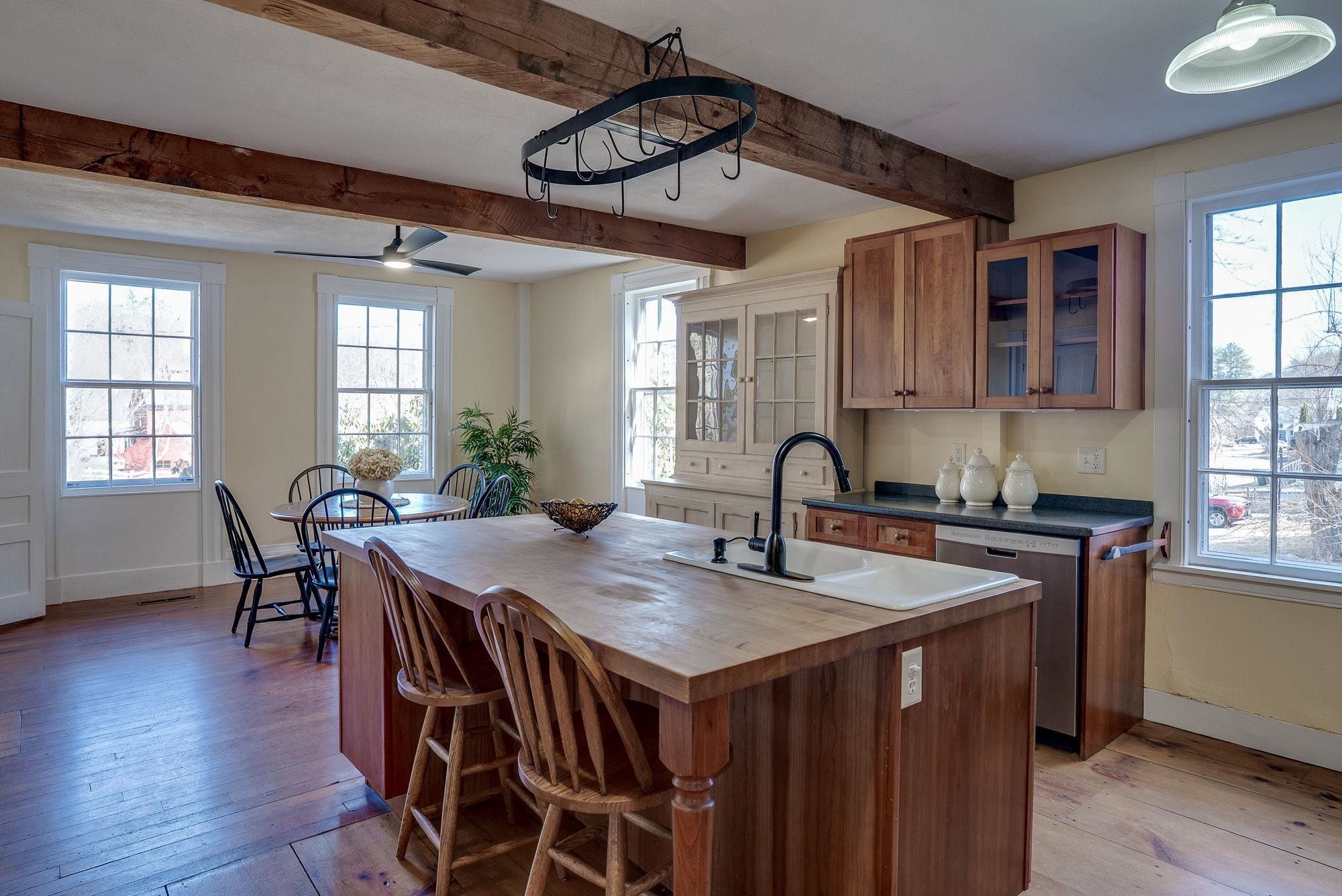Bright Kitchen Overlooking the Village