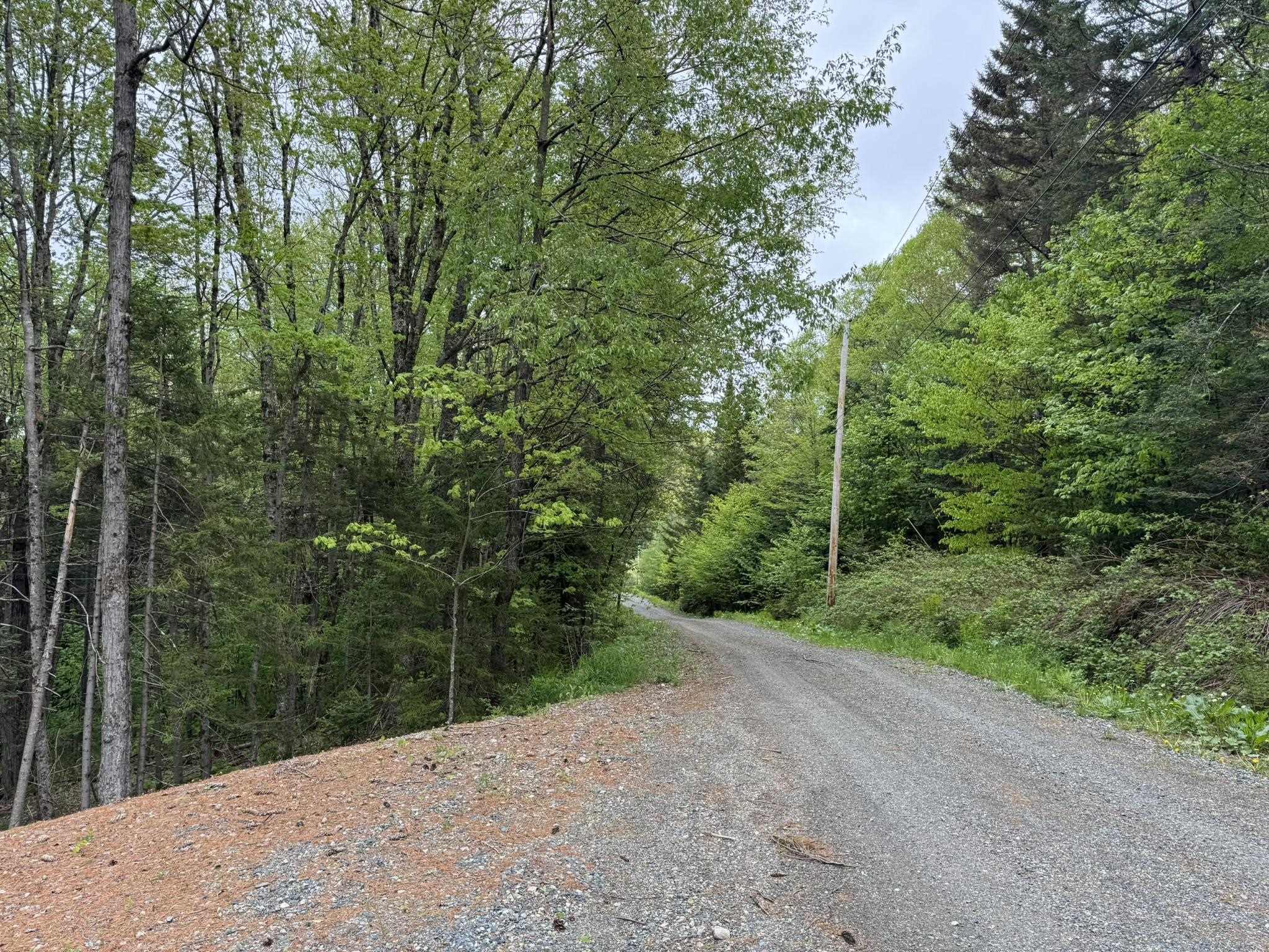 Looking down roadway towards Route 9