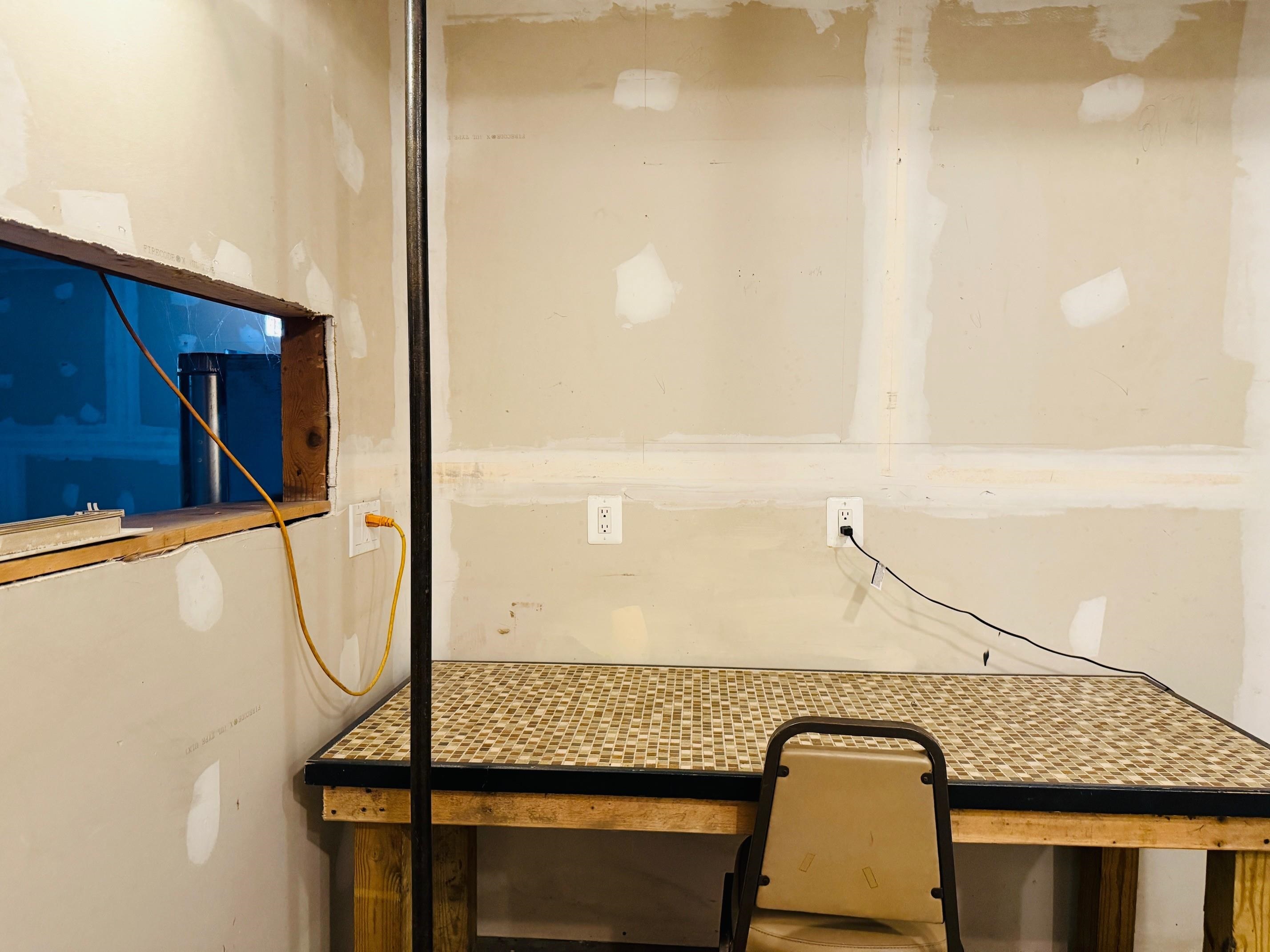 front of basement
