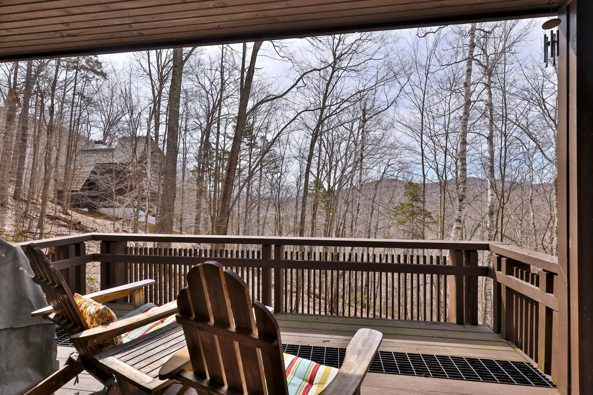 Partially covered deck