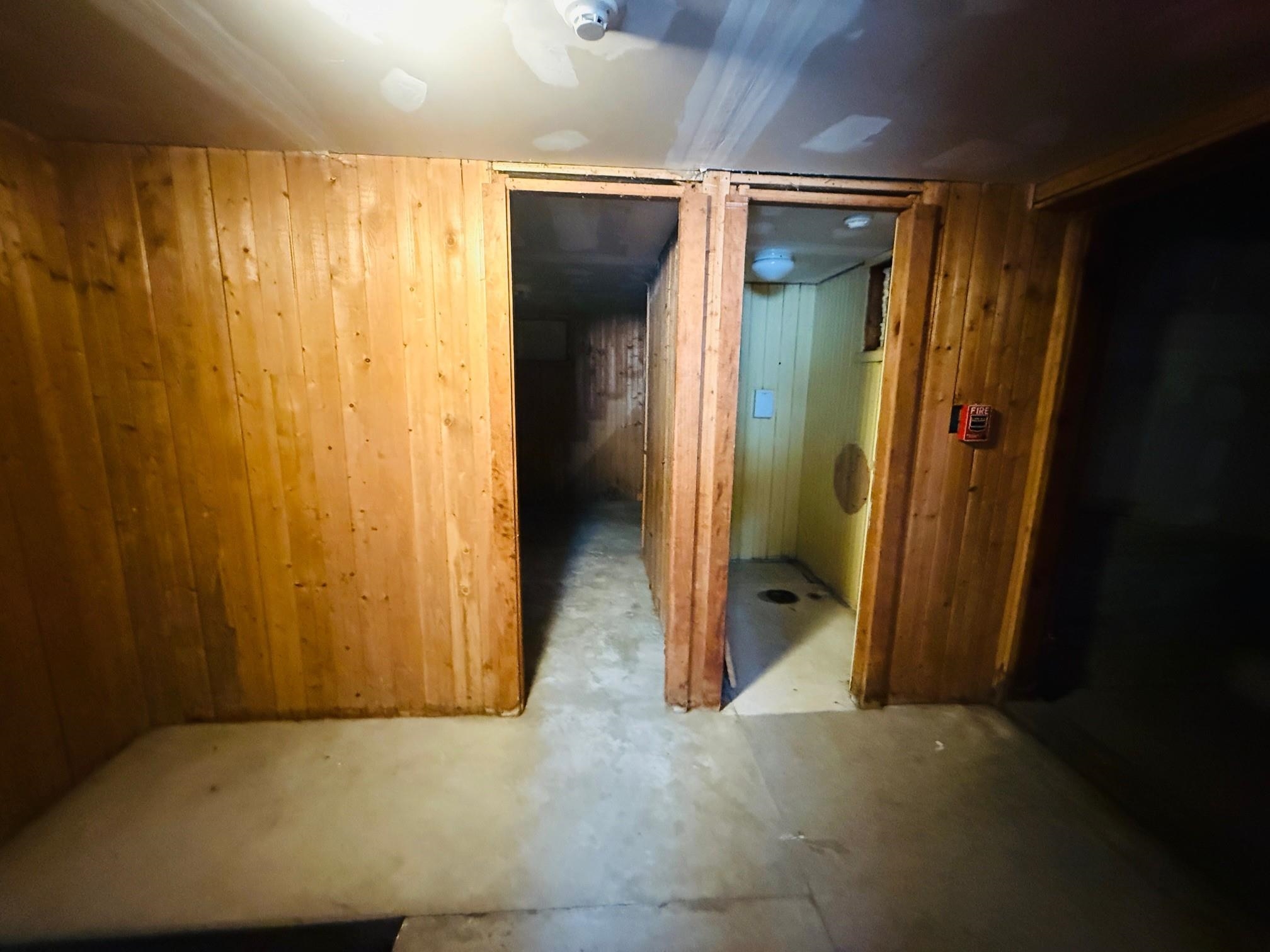 Old 1/2 bath and dressing room back right side of basement