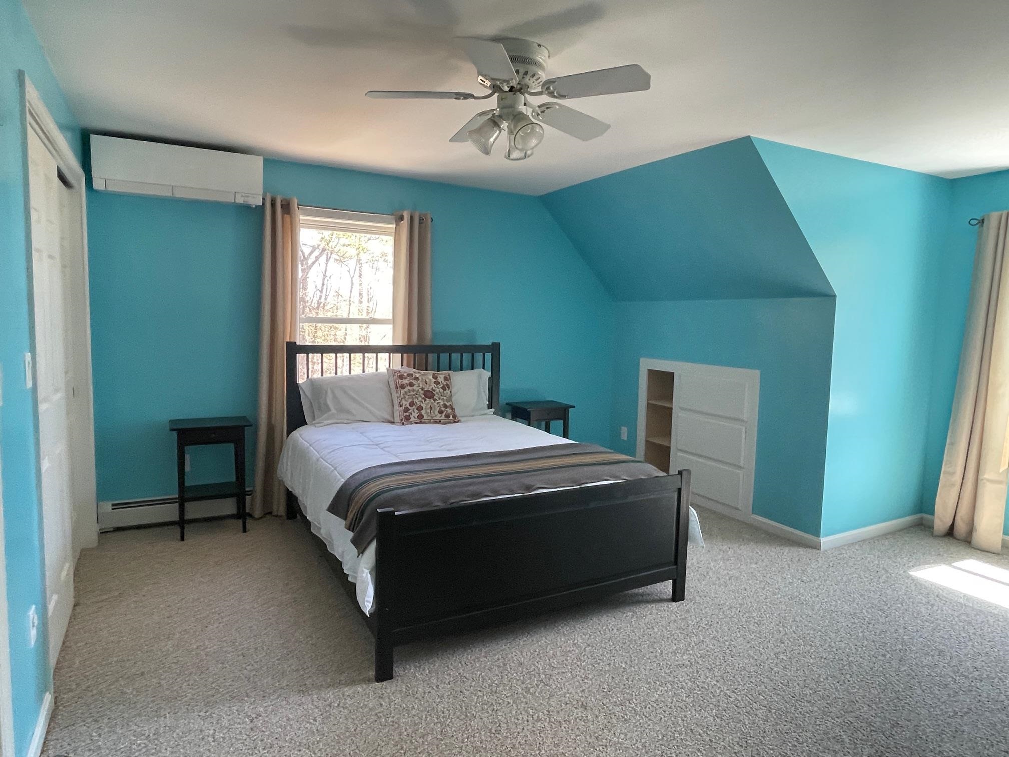ALL ROOMS HAVE CEILING FANS.  THE UPSTAIR BEDROOMS ARE CARPETED.